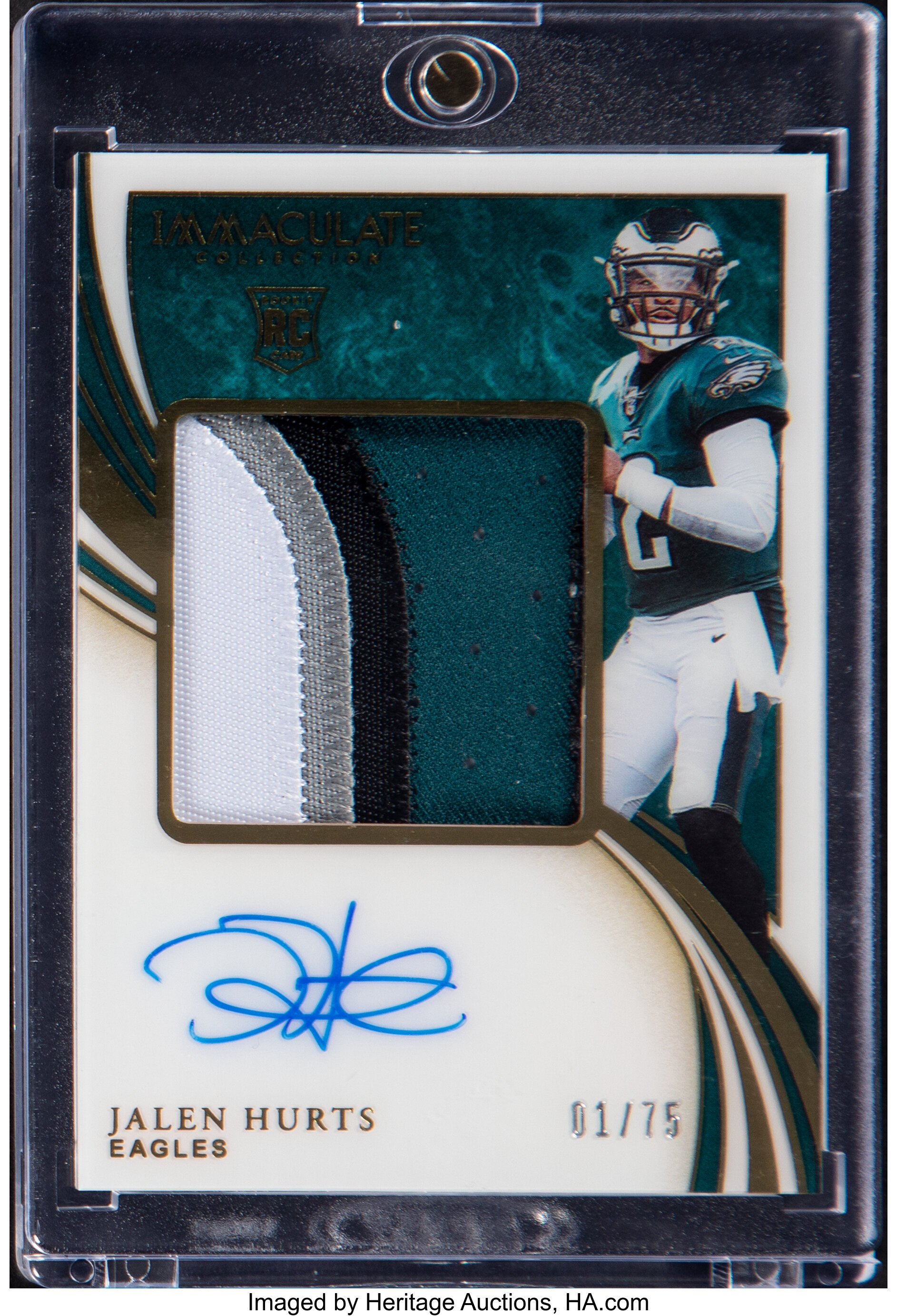 Immaculate Collection Jalen Hurts NFL Shield 1/1 One of One @jalenhurts  @paniniamerica #nfl #eagles #paniniamerica