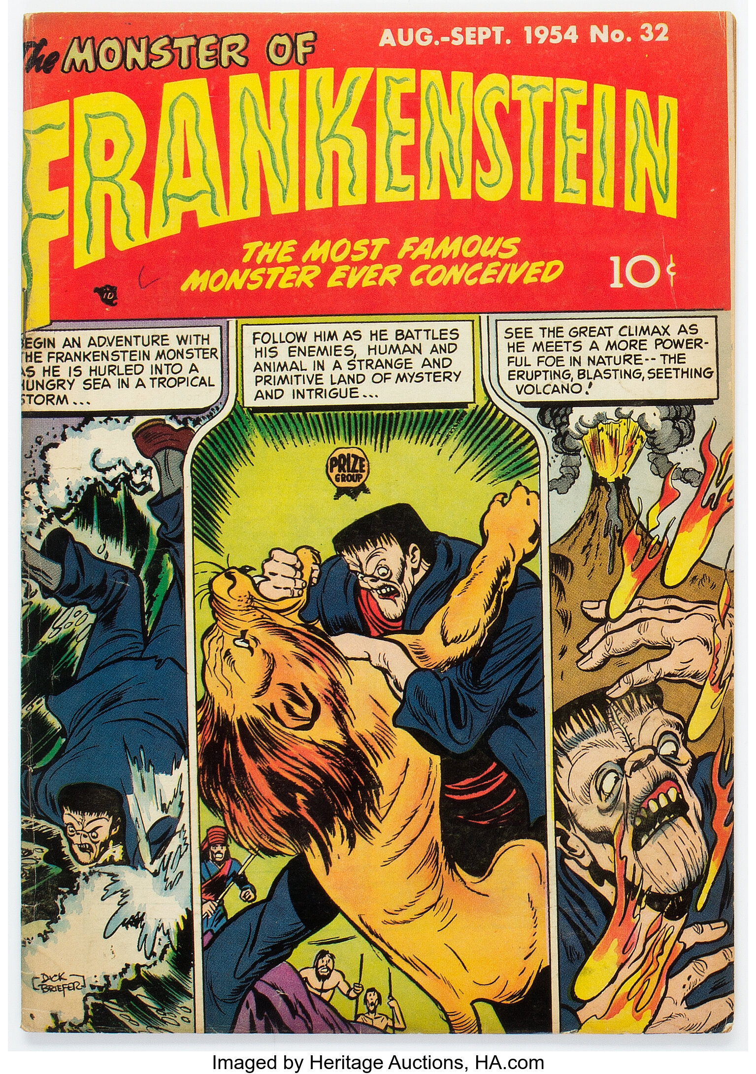Frankenstein Comics #32 (Prize, 1954) Condition: VG+.... Golden Age | Lot  #15420 | Heritage Auctions