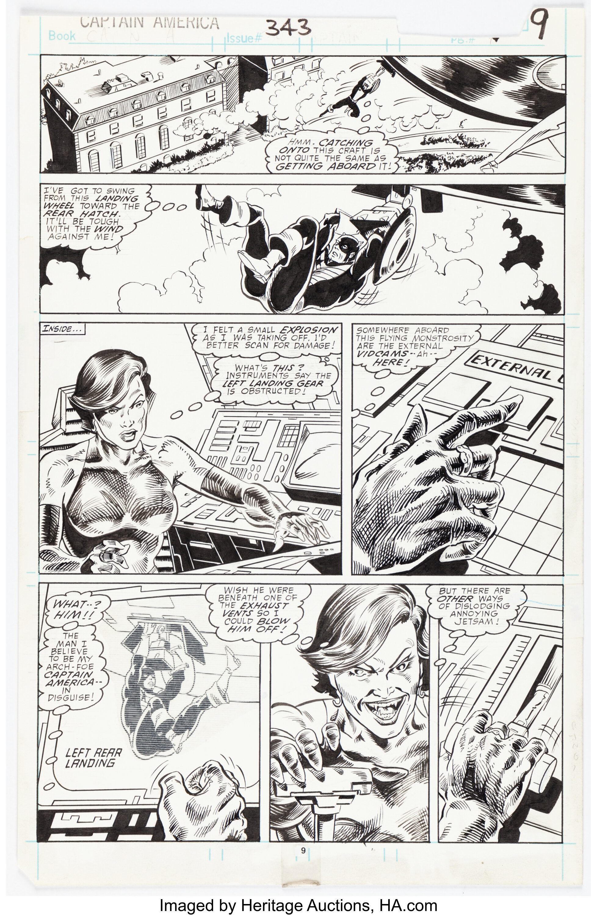 Kieron Dwyer And Al Milgrom Captain America 343 Story Page 7 Lot 49080 Heritage Auctions 7113