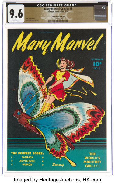Golden Age (1938-1955):Superhero, Mary Marvel Comics #5 The Promise Collection Pedigree (Fawcett Publications, 1946) CGC NM+ 9.6 White pages....