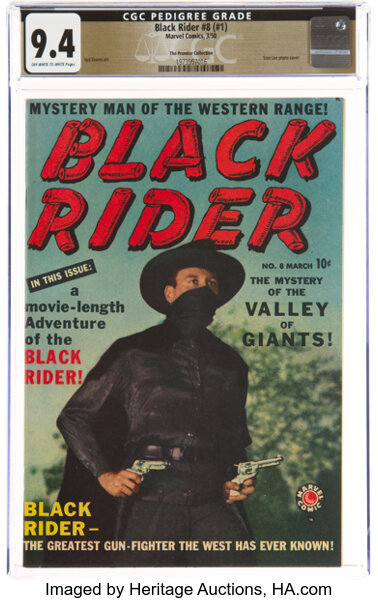 Golden Age (1938-1955):Western, Black Rider #8 (#1) The Promise Collection Pedigree (Marvel, 1950) CGC NM 9.4 Off-white to white pages....