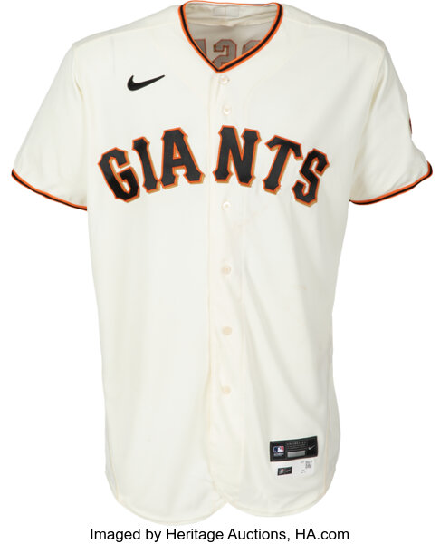 San Francisco Giants Buster Posey Game-Used road jersey used on 9.24.16 vs.  the Padres