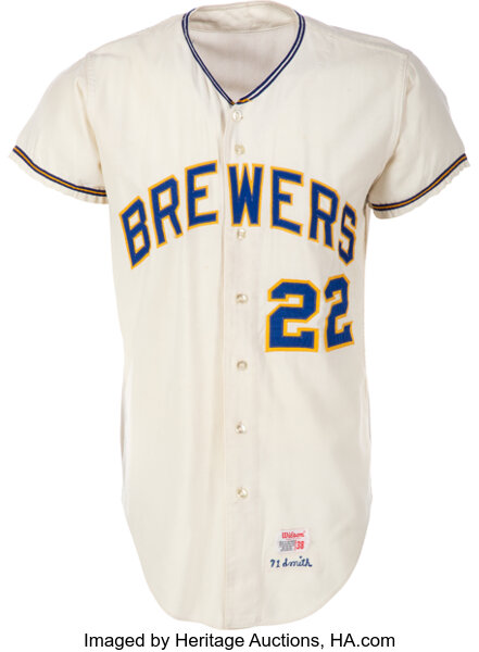 1971 Bernie Smith Game Worn Milwaukee Brewers Flannel Jersey., Lot  #59984