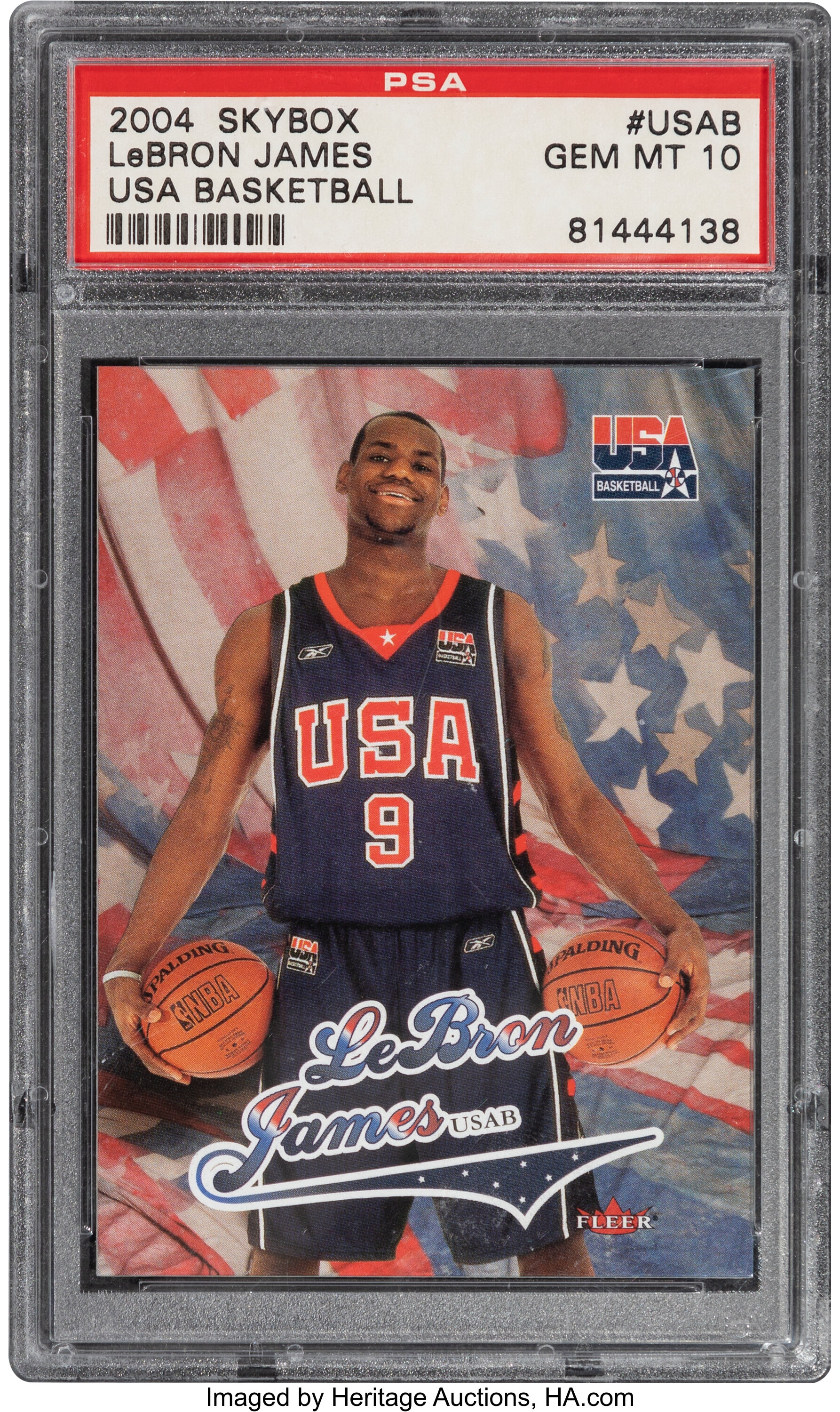 2004 Skybox LeBron James (USA Basketball) #USAB PSA Gem Mint 10 ...