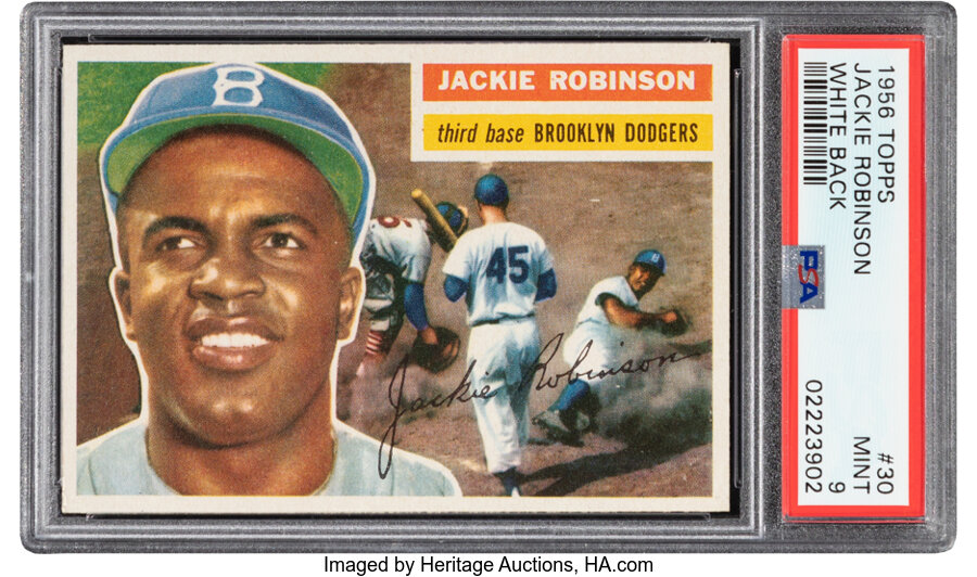 1956 Topps Jackie Robinson (White Back) #30 PSA Mint 9 - None Higher