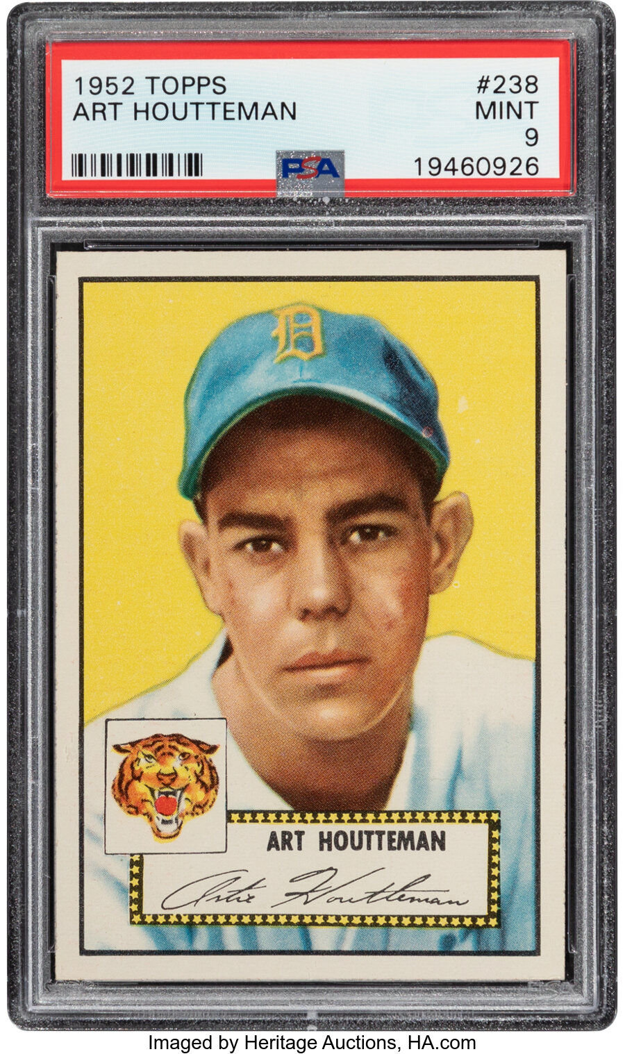 1952 Topps Art Houtteman #238 PSA Mint 9 - None Higher