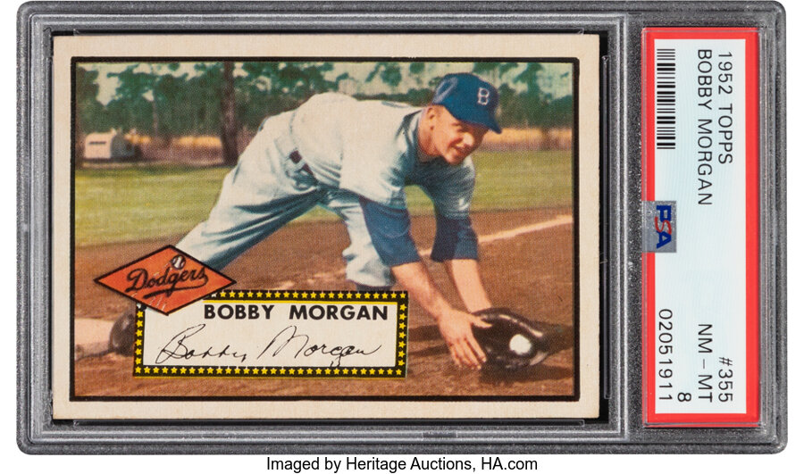 1952 Topps Bobby Morgan #355 PSA NM-MT 8