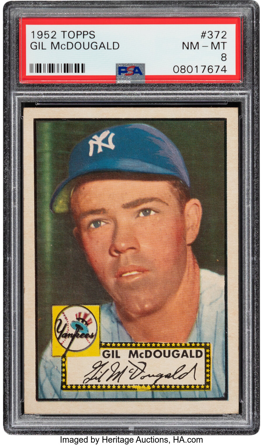 1952 Topps Gil McDougald #372 PSA NM-MT 8