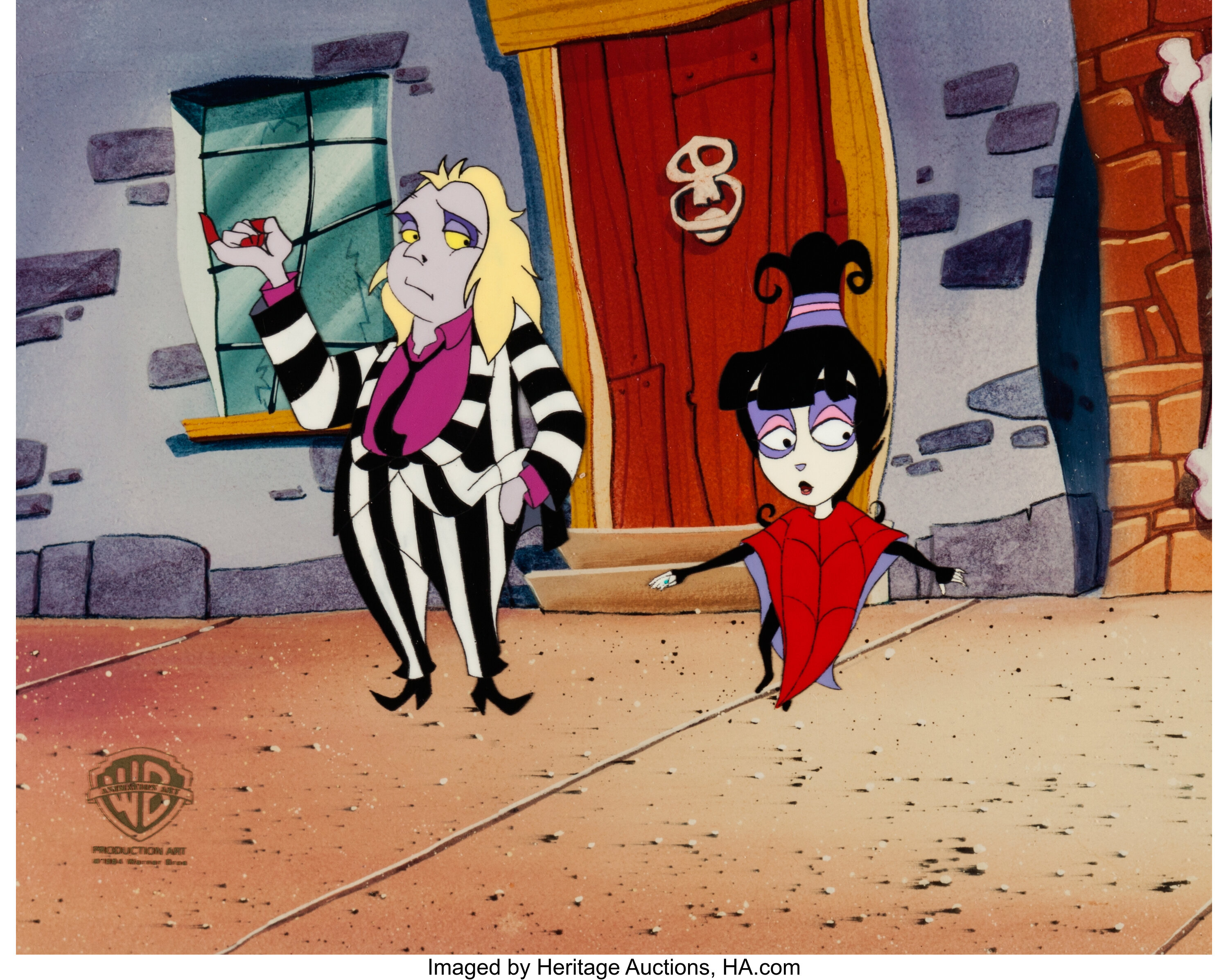 Beetlejuice Lydia Deetz And Beetlejuice Production Cel Setup Lot 50222 Heritage Auctions