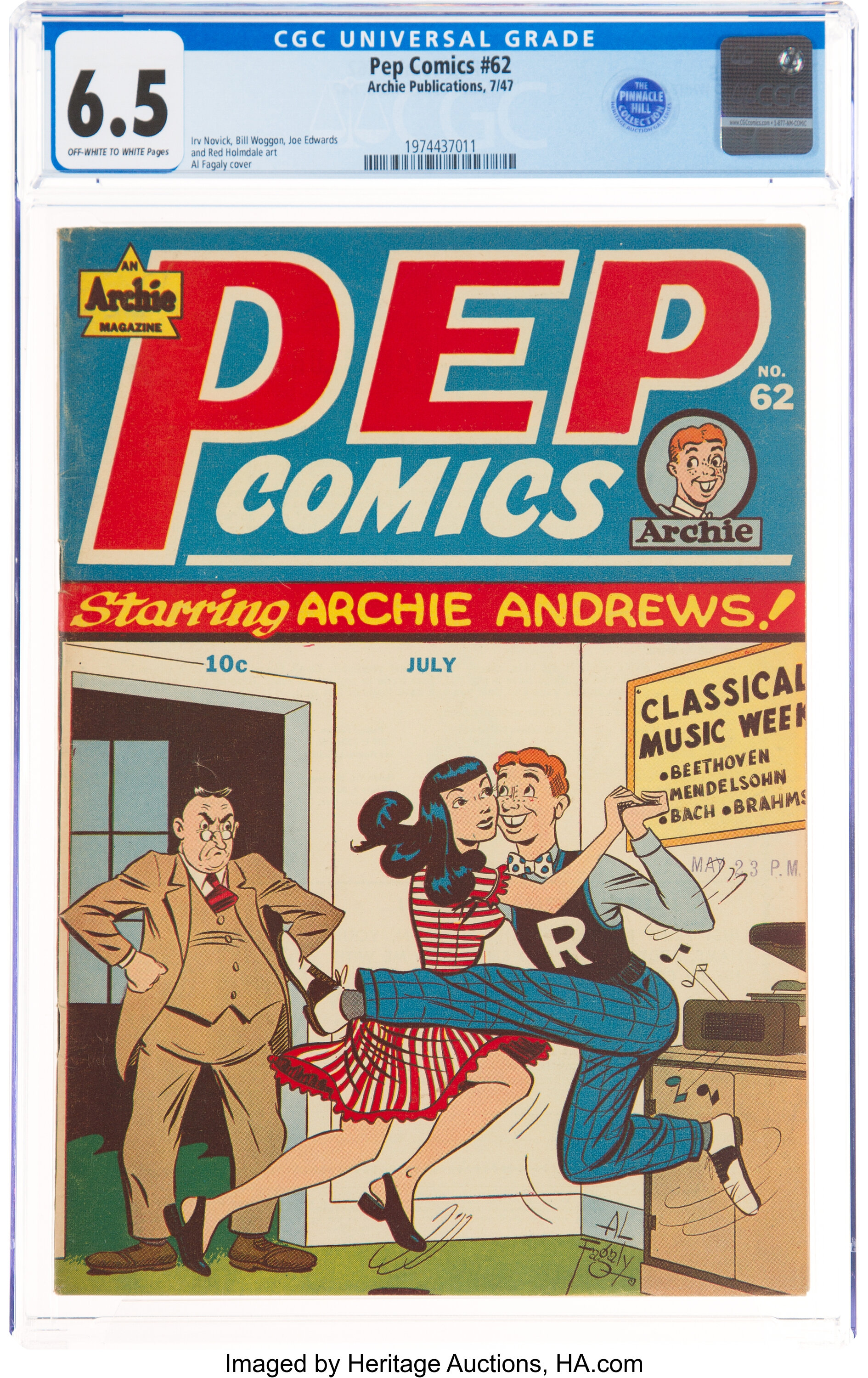 Pep Comics 62 Archie 1947 Cgc Fn 6 5 Off White To White Lot Heritage Auctions