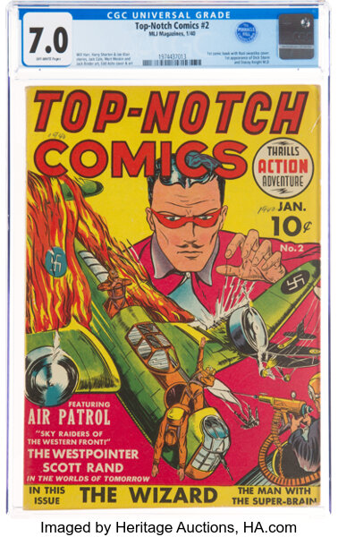 Golden Age (1938-1955):War, Top-Notch Comics #2 (MLJ, 1940) CGC FN/VF 7.0 Off-white pa...