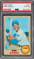 1968 Topps #355 Ernie Banks Chicago Cubs Baseball Card Psa 7 Nm