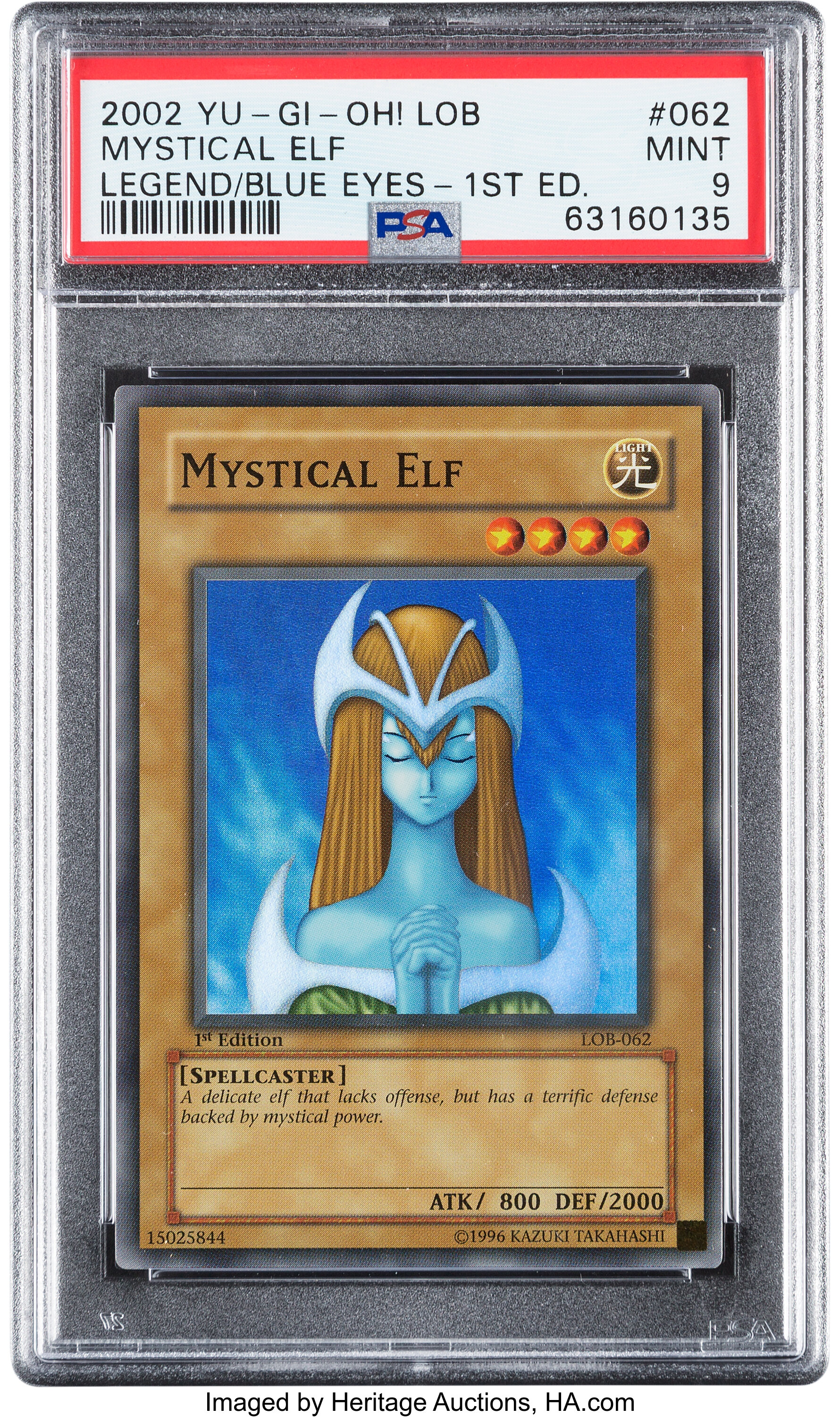 Yu Gi Oh Mystical Elf 062 First Edition Legend Of Blue Eyes Set Lot Heritage Auctions