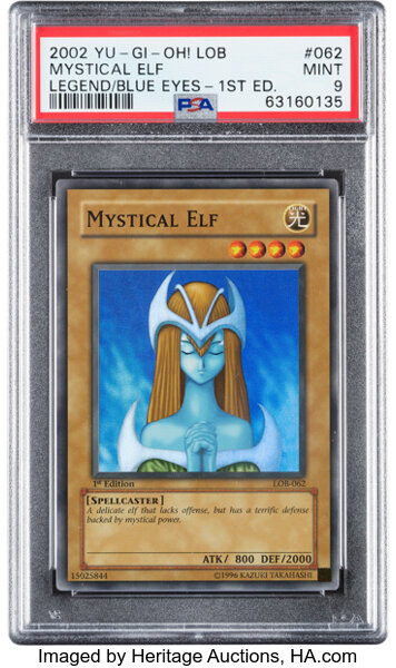 Yu Gi Oh Mystical Elf 062 First Edition Legend Of Blue Eyes Set Lot Heritage Auctions