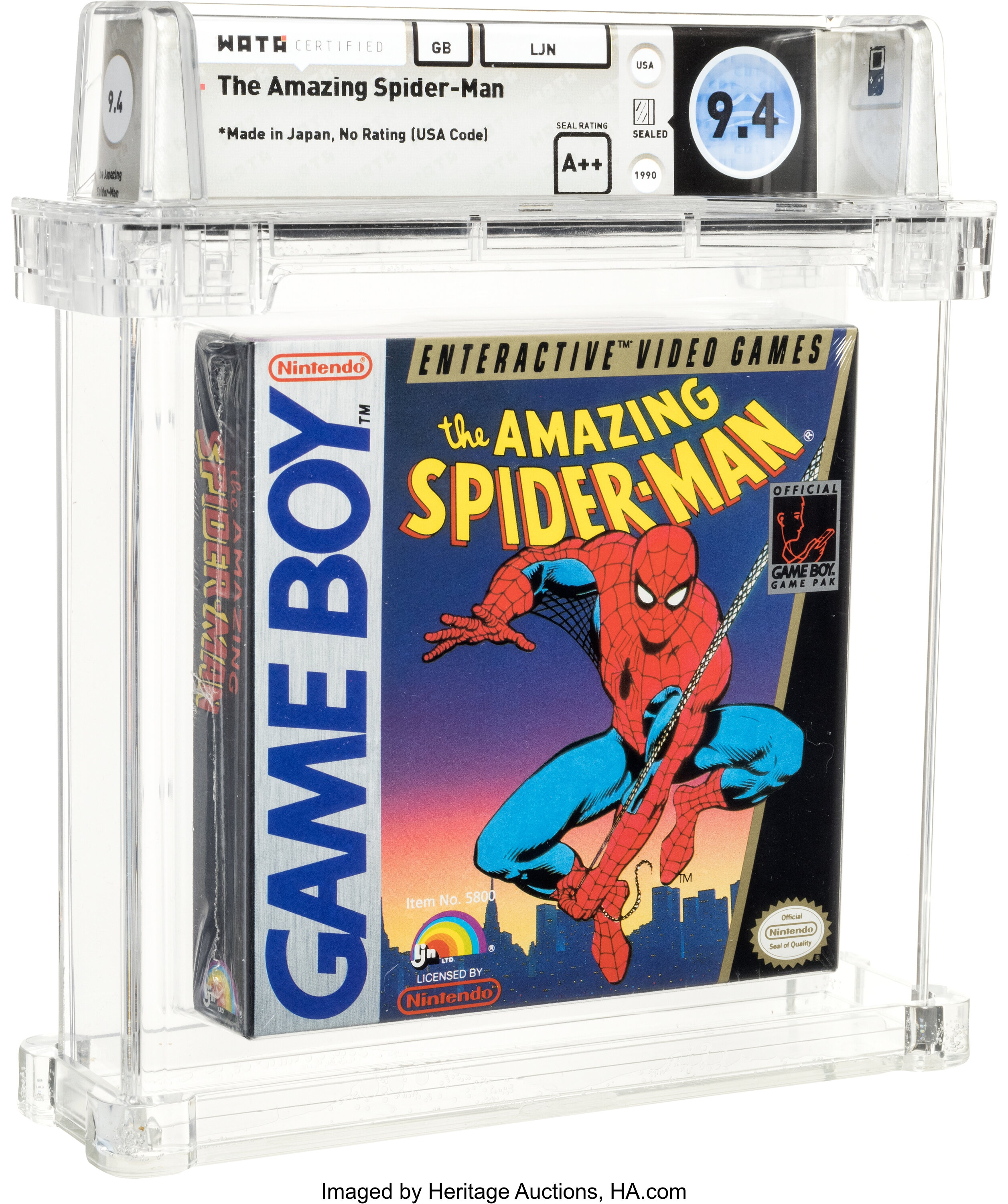 The Amazing Spider-Man - Wata  A++ Sealed [GB TM], GameBoy LJN | Lot  #28120 | Heritage Auctions