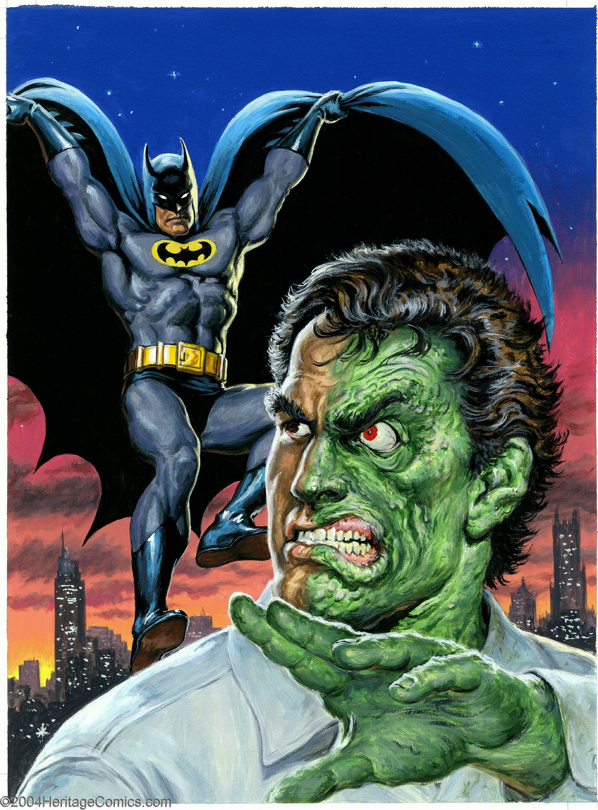 Earl Norem - Original Painting of Batman and Two-Face (DC, undated). | Lot  #1410 | Heritage Auctions