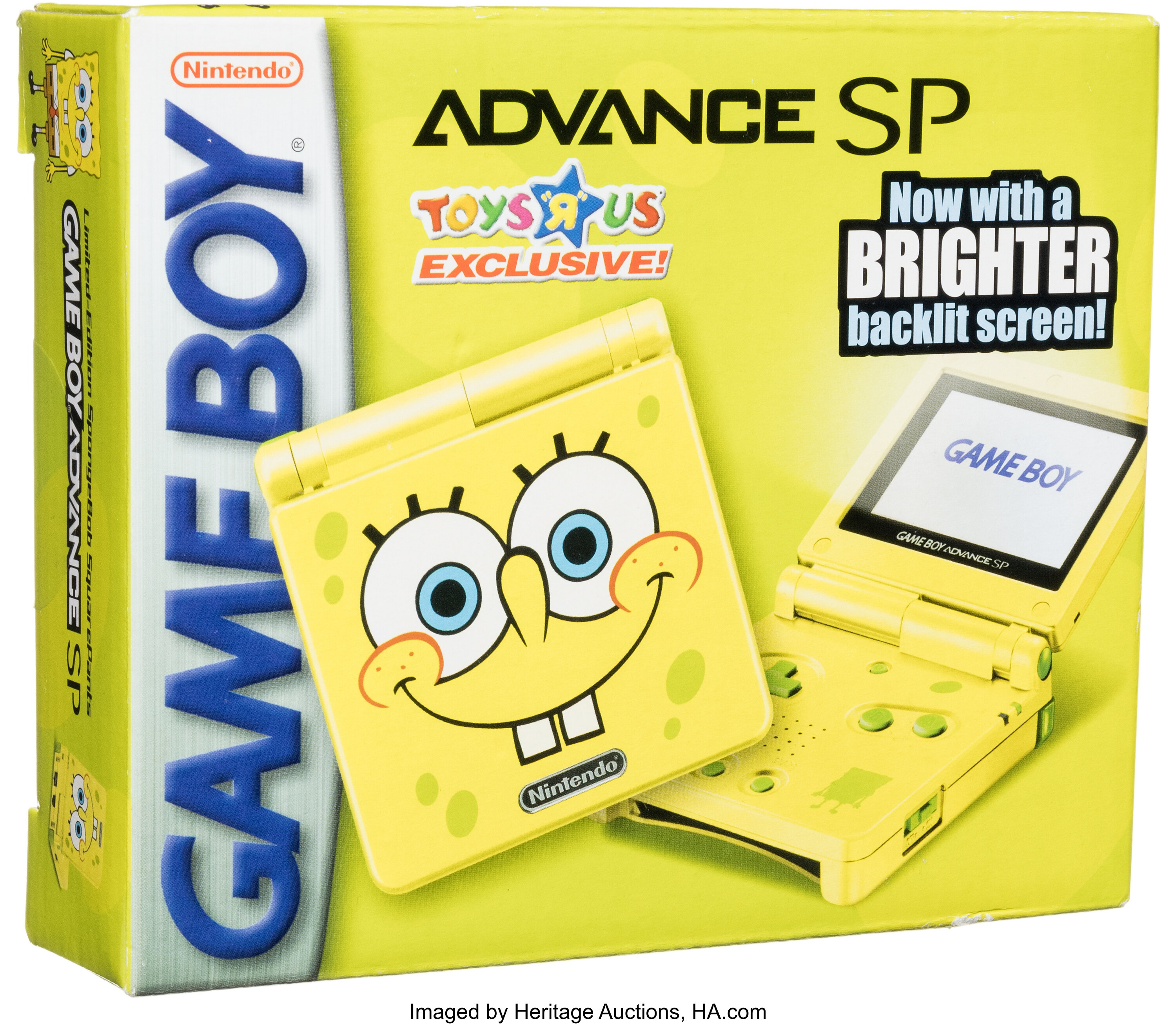 Game Boy Advance SP Console: Limited Edition Spongebob Squarepants, Lot  #29242