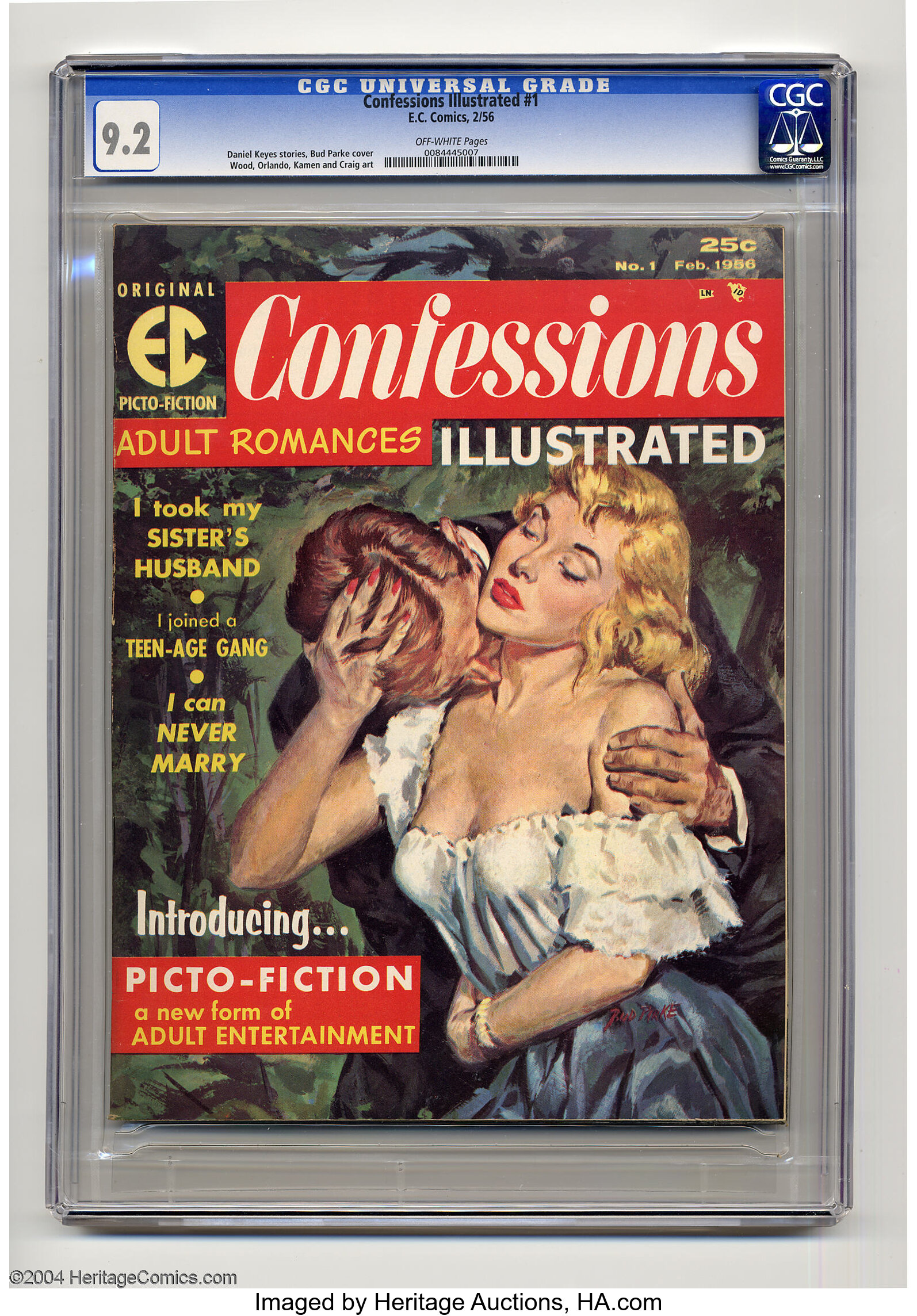 Confessions Illustrated #1 (EC, 1956) CGC NM- 9.2 Off-white pages. | Lot  #2251 | Heritage Auctions