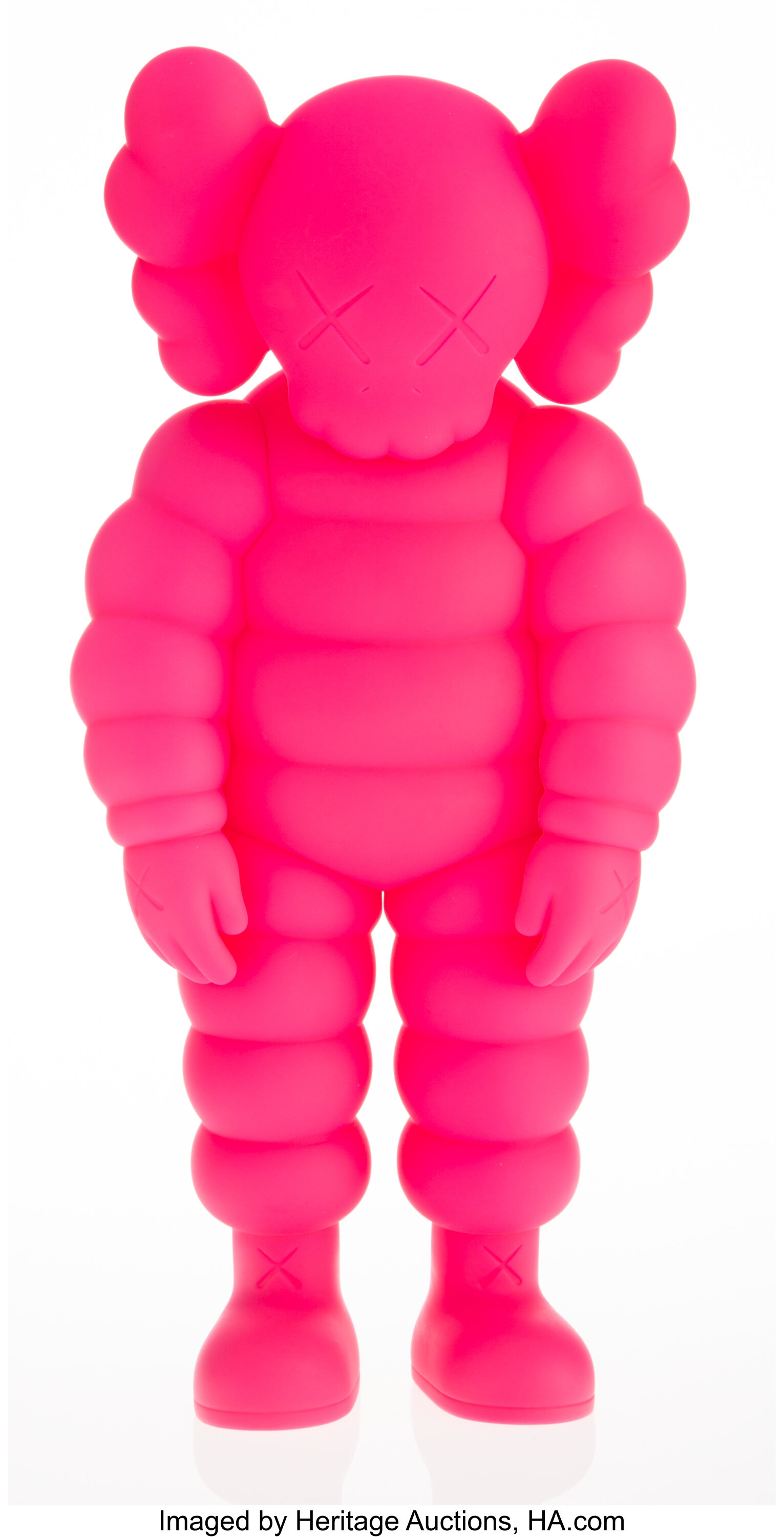 KAWS (b. 1974). What Party (Pink), 2020. Cast vinyl. 11-1/2 x 5-1