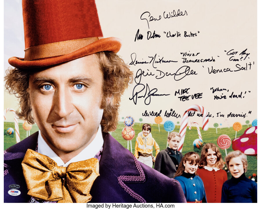 Willy Wonka & The Chocolate Factory Cast Signed Photograph(paramount 