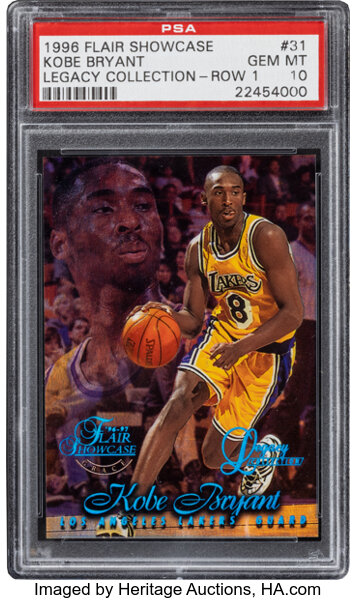 1996 Flair Kobe Bryant (Legacy Collection - Row 1) Rookie #31 PSA