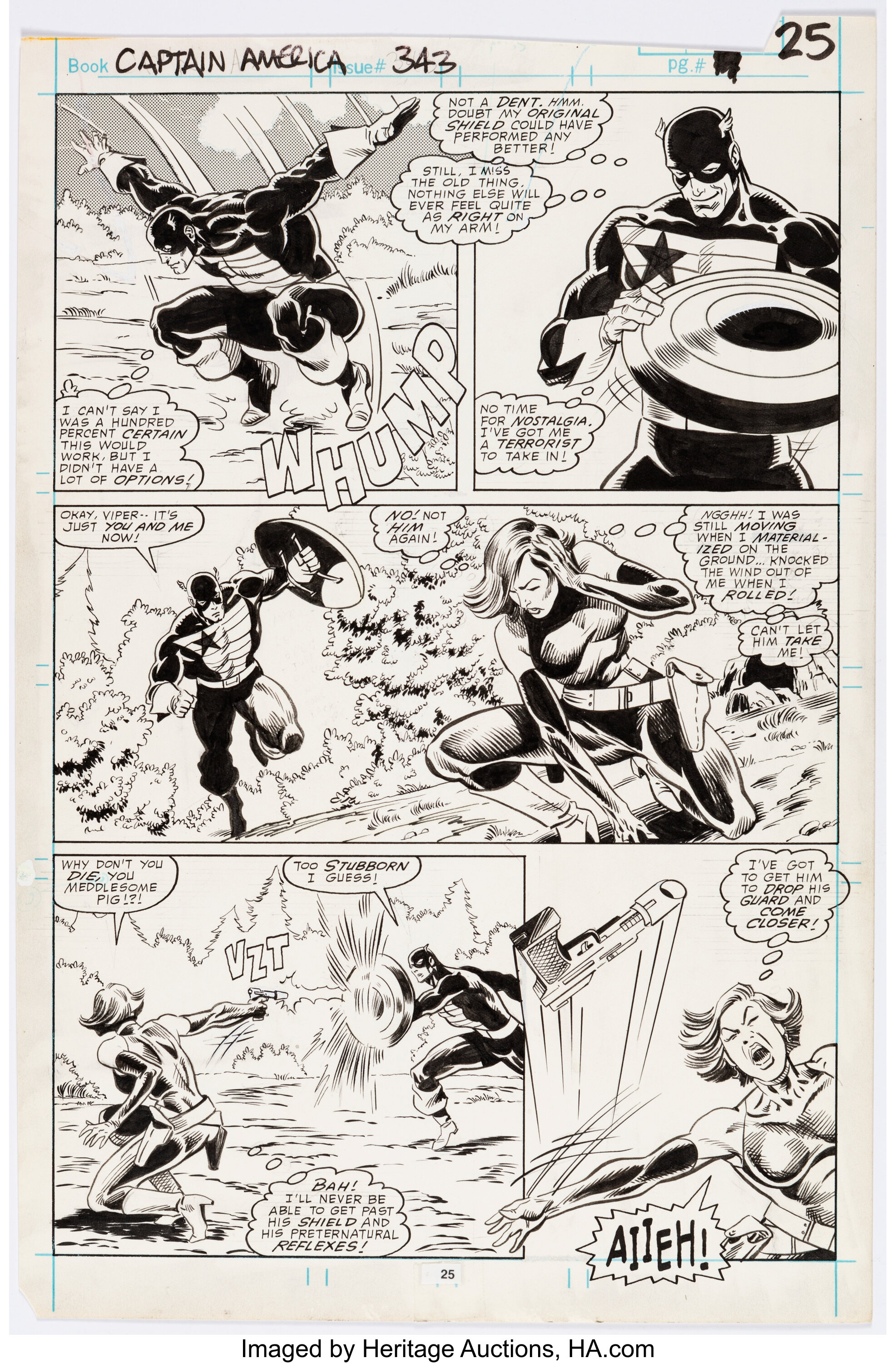 Kieron Dwyer And Al Milgrom Captain America 343 Story Page 25 Lot 46061 Heritage Auctions 3341