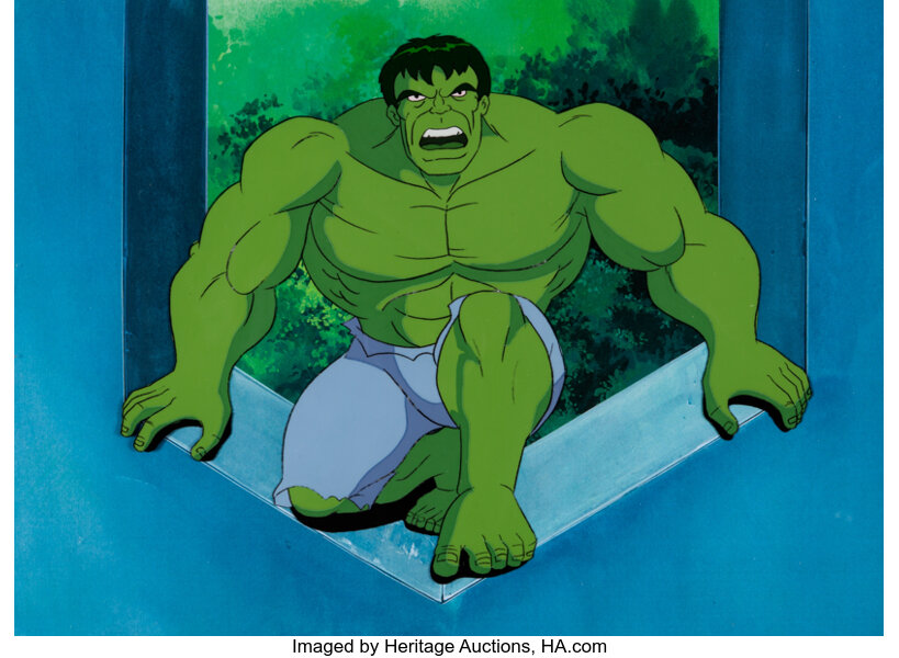 The Incredible Hulk 1996 Lot of 9 Animation Drawings Production Art 23.07