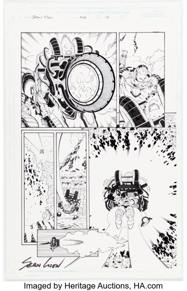Original Comic Art:Story Page, Sean Chen, Sean Parsons, and Eric Cannon Iron Man #5 Story Page 18 Original Art (Marvel, 199...