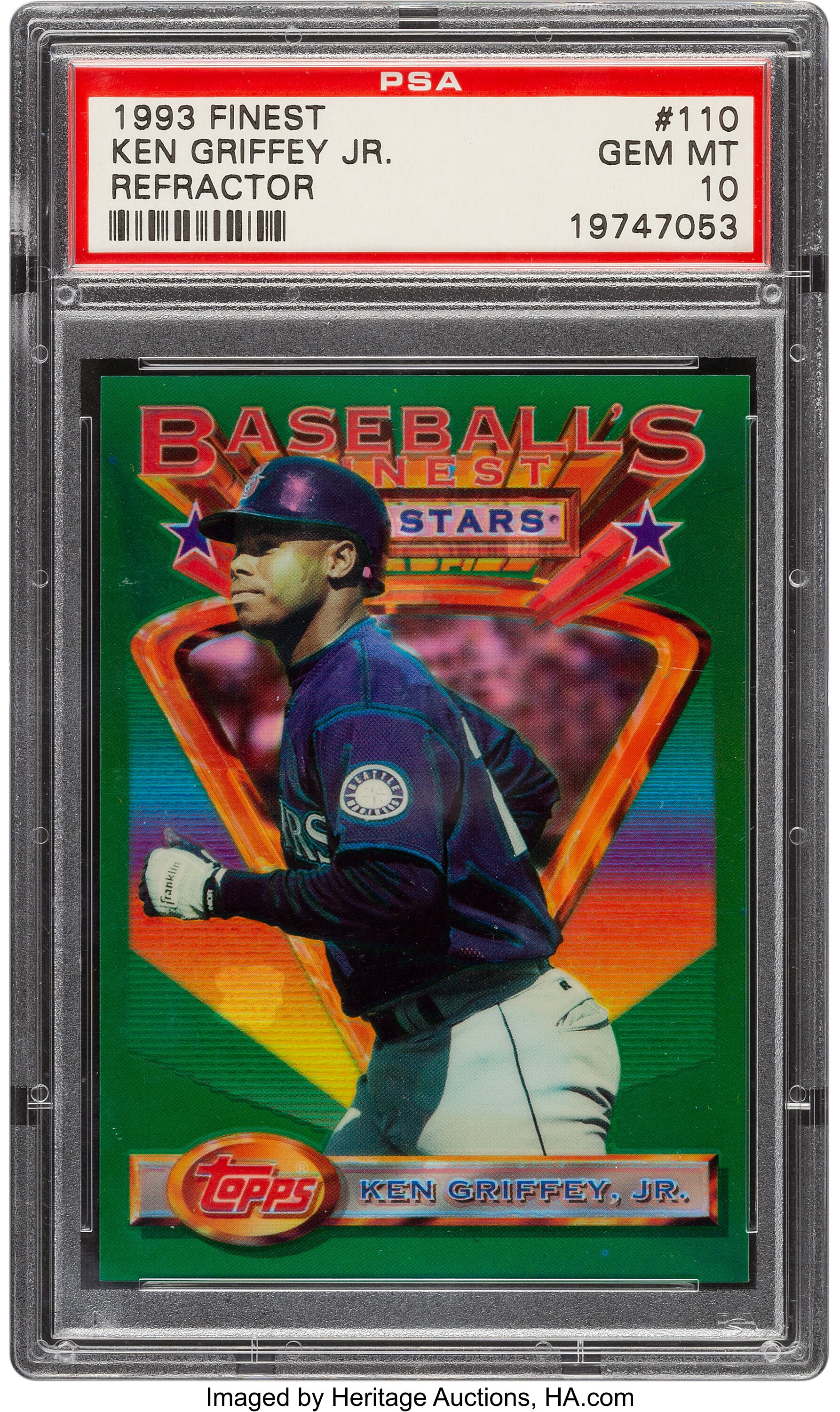 2021 Topps Silver Pack /99 Ken Griffey Jr Green Refractor Psa 10