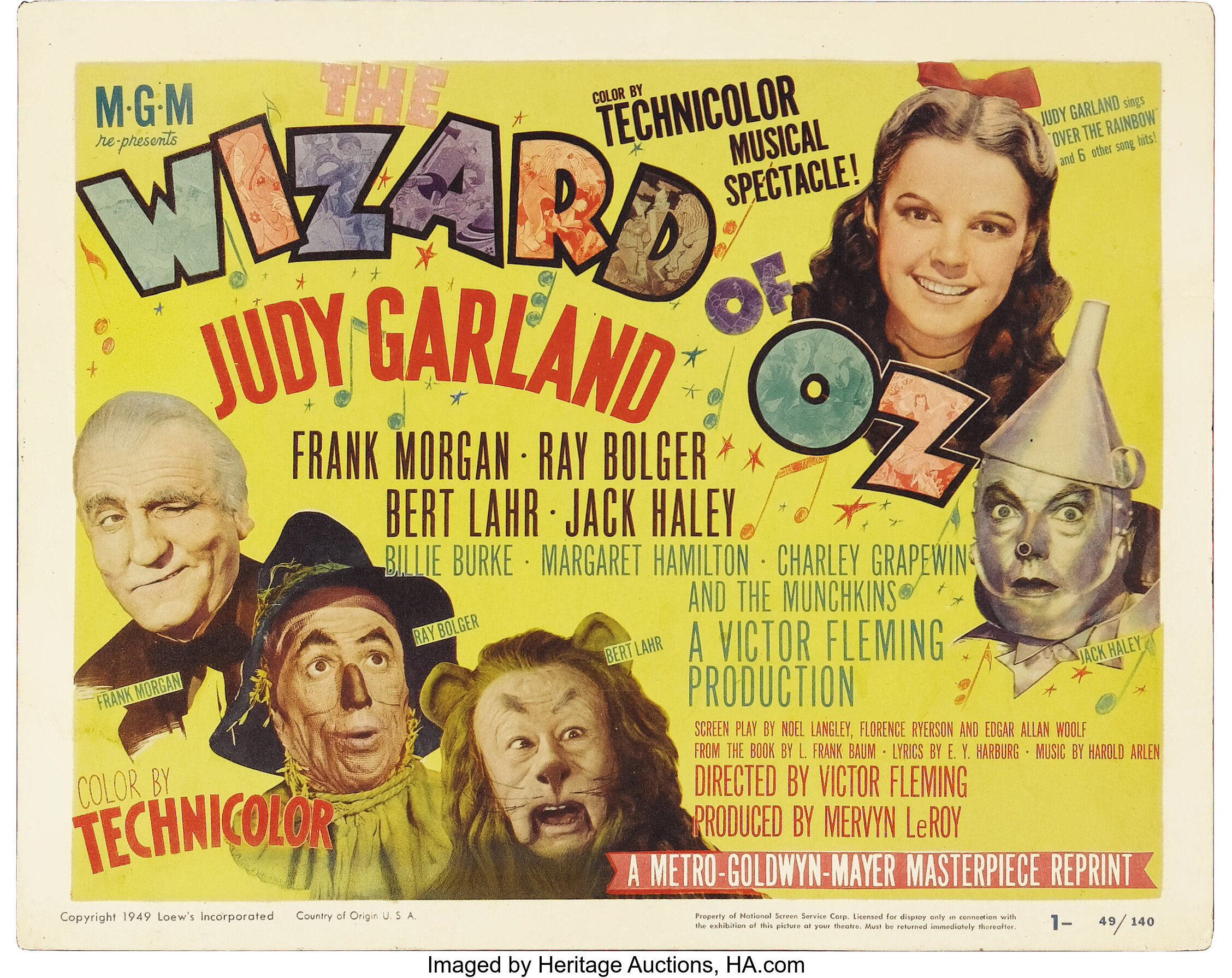 The Wizard of Oz (MGM, R-1949). Title Lobby Card (11