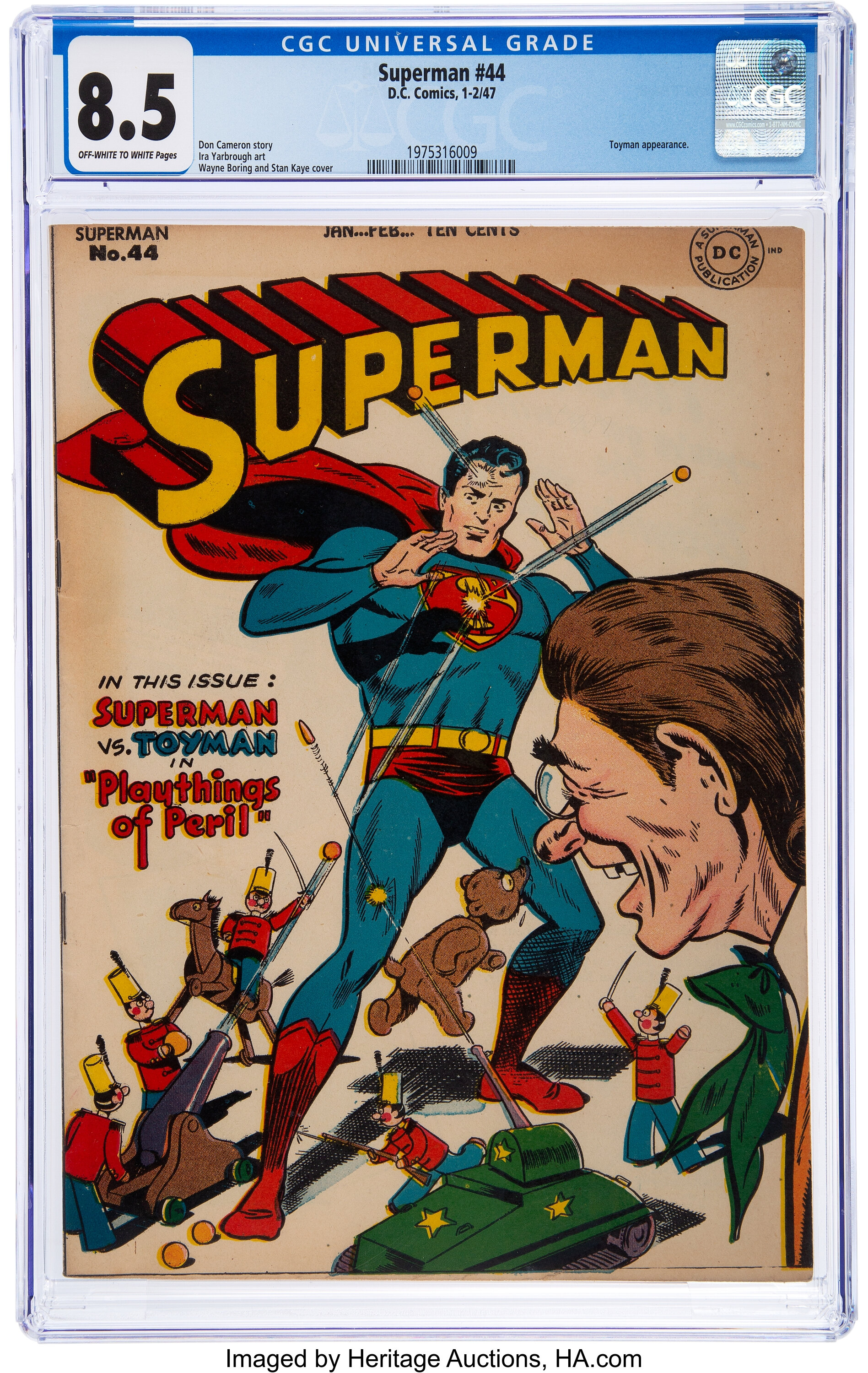 Superman #44 (DC, 1947) CGC VF+ 8.5 Off-white to white pages. ... | Lot ...