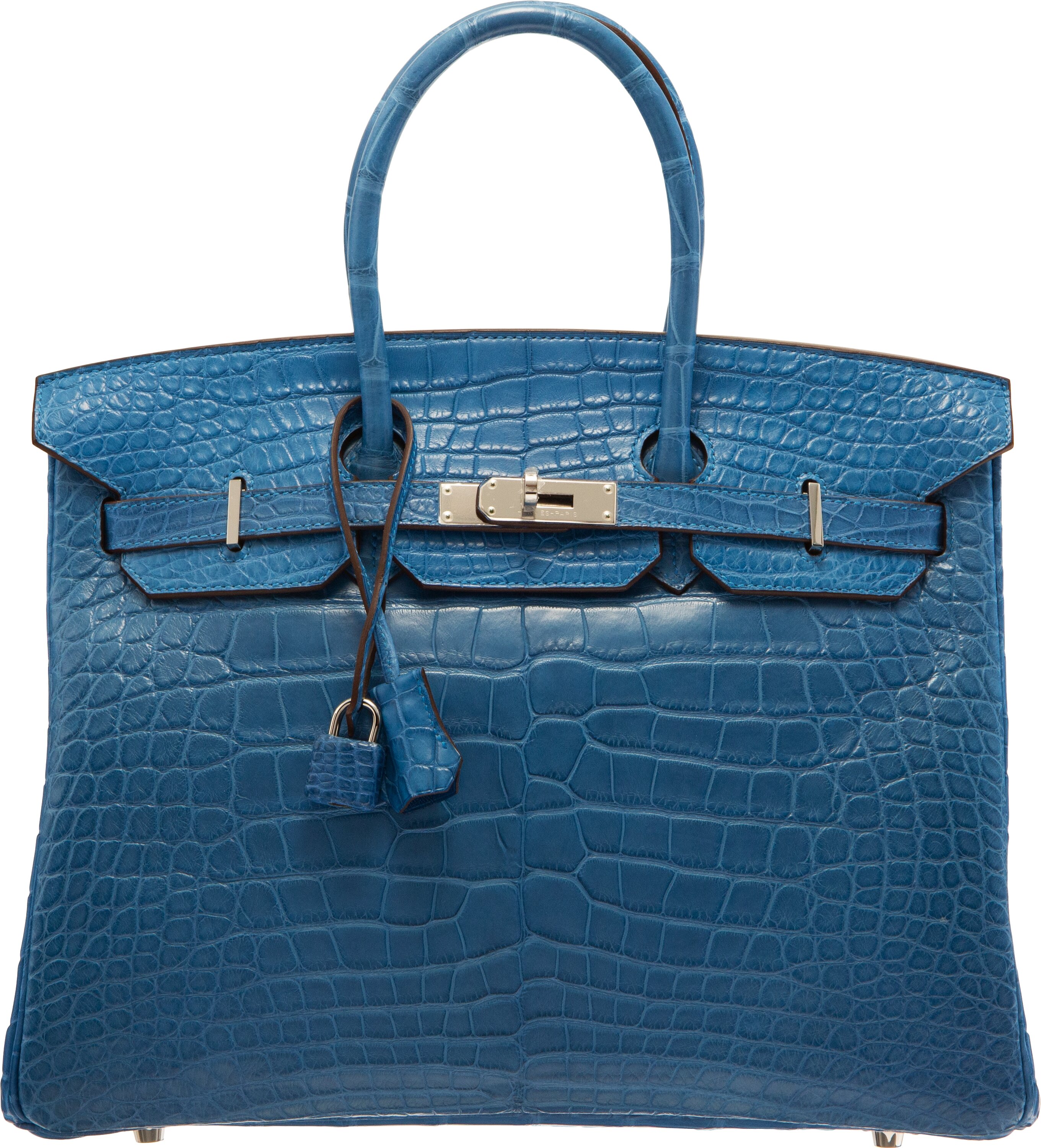 Hermes Birkin Bag 35cm Mykonos Matte Alligator Palladium Hardware