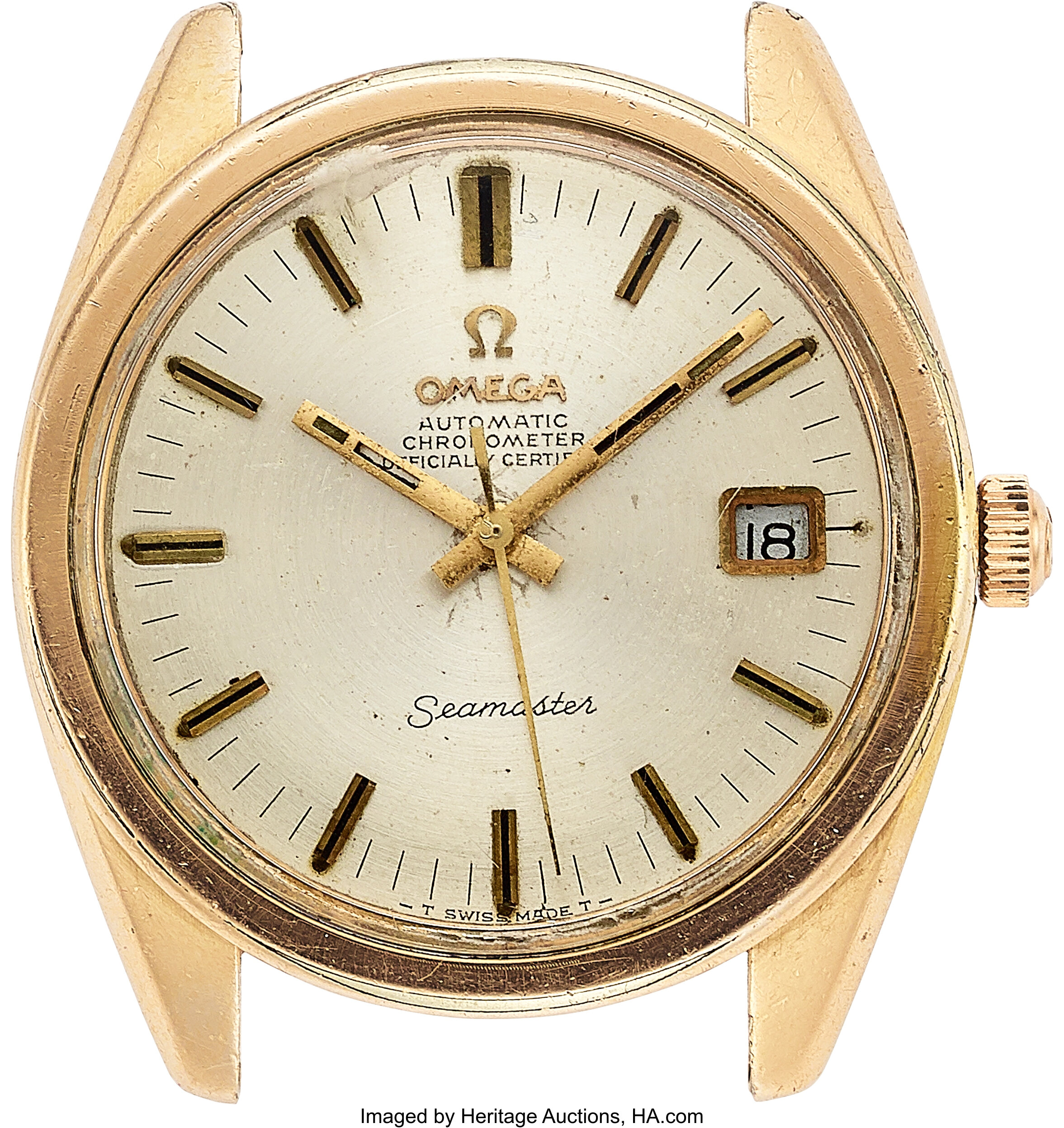 Omega Rose Gold Shell & Stainless Steel Seamaster Chronometer