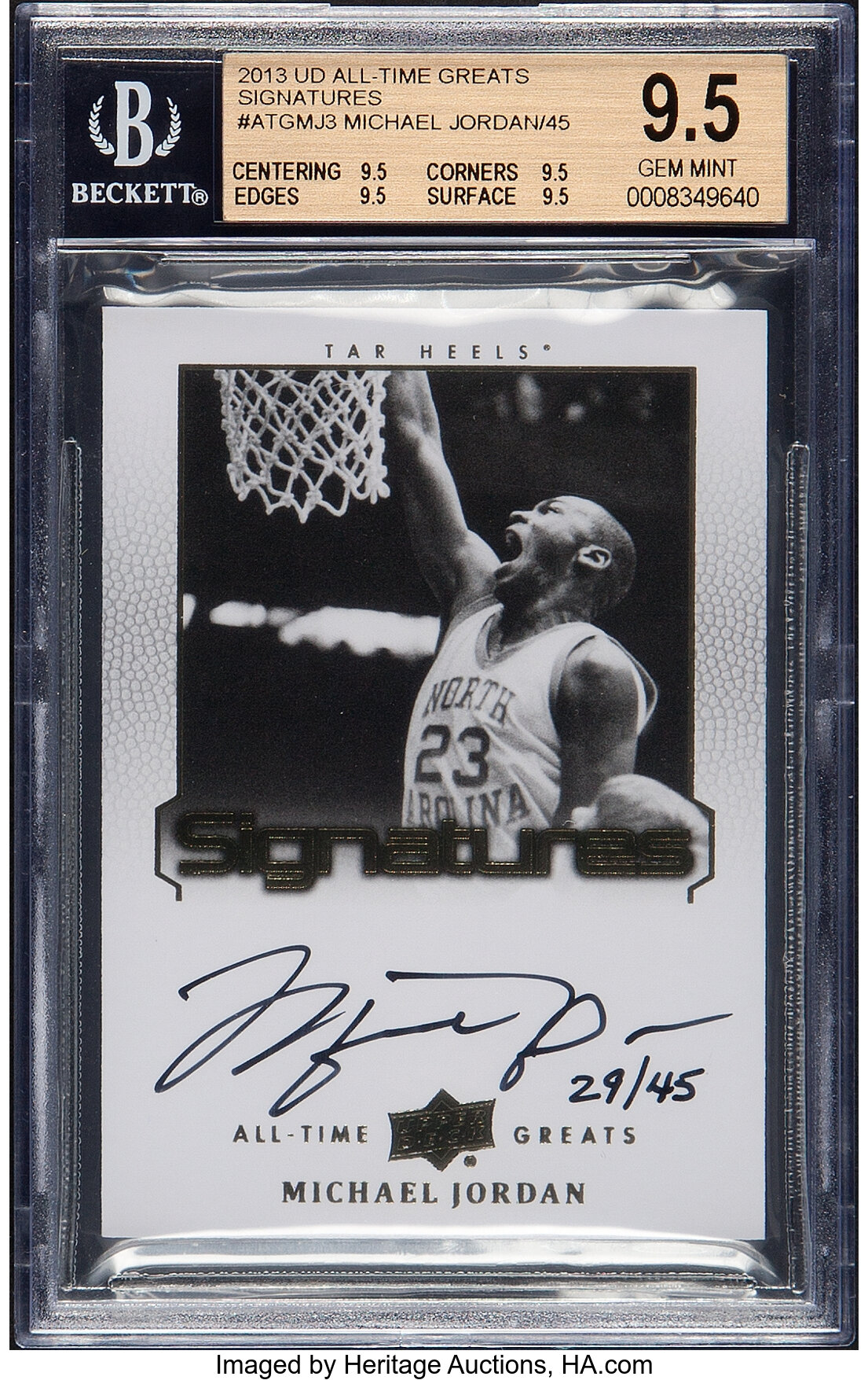 2013 Upper Deck All-Time Greats Signatures Michael Jordan #ATG-MJ3