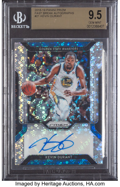 2018 Panini Prizm Fast Break Kevin Durant #FB-KDR BGS Gem Mint 9.5