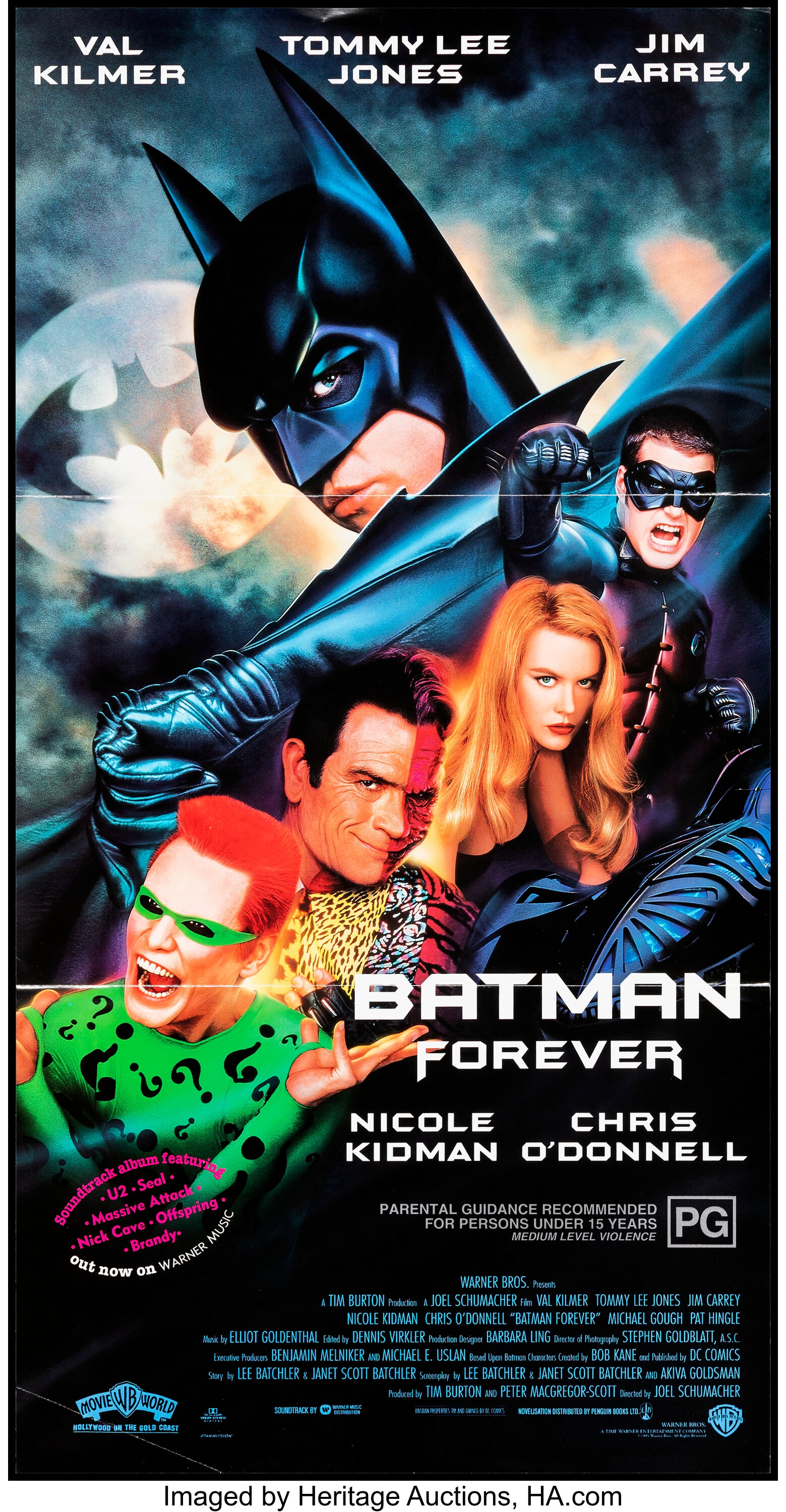 Batman Forever (Warner Bros., 1995). Folded, Very Fine+. Australian | Lot  #53028 | Heritage Auctions
