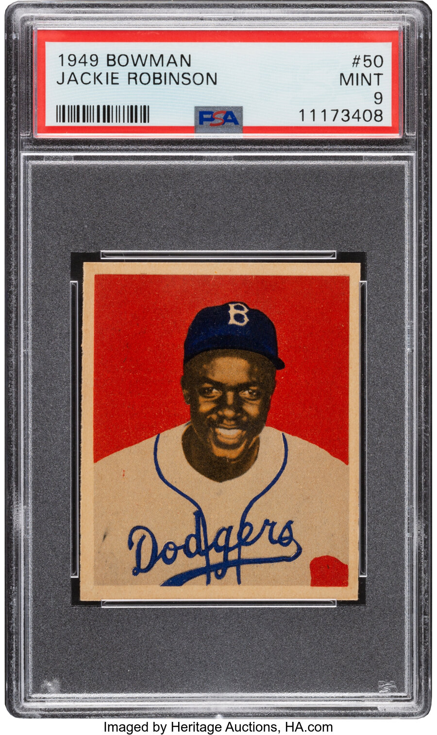 1949 Bowman Jackie Robinson #50 PSA Mint 9