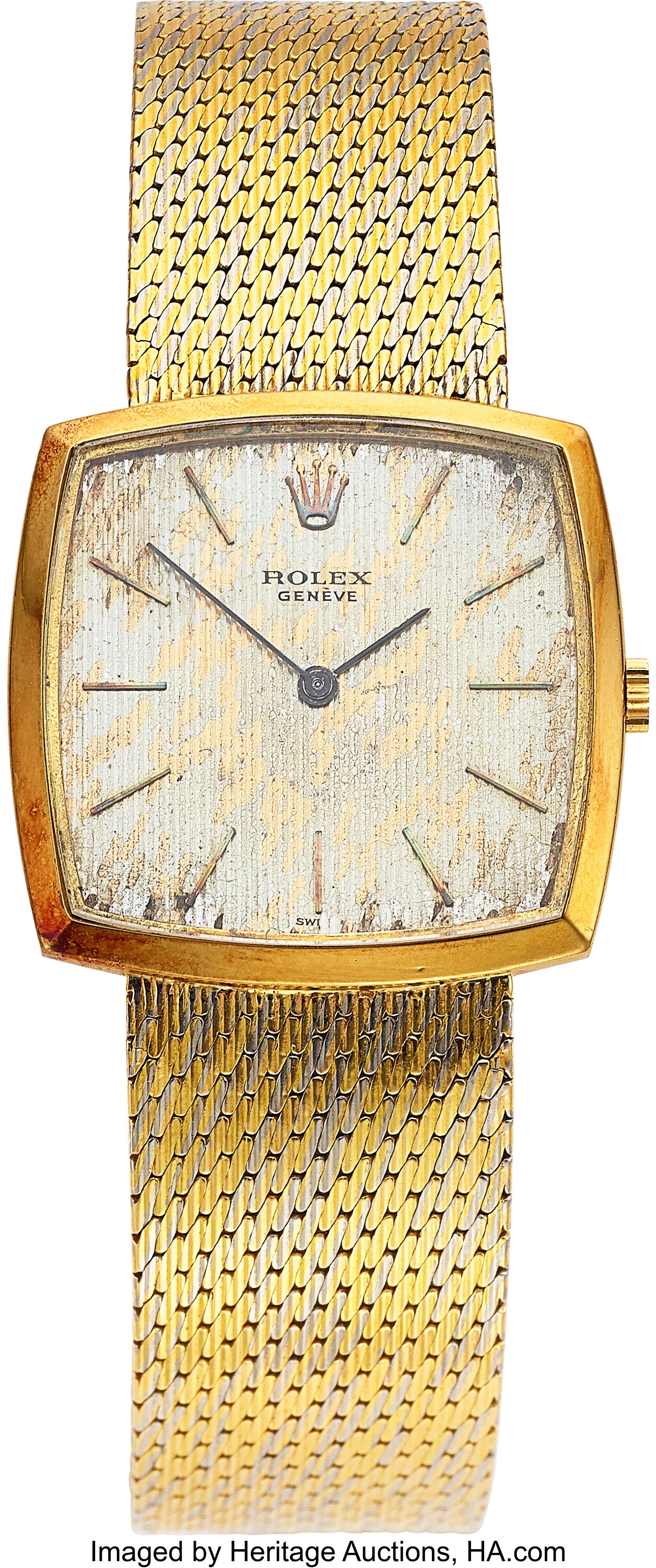 Rolex, Ultra-Thin Yellow And White Gold Wristwatch, circa 1969 ...