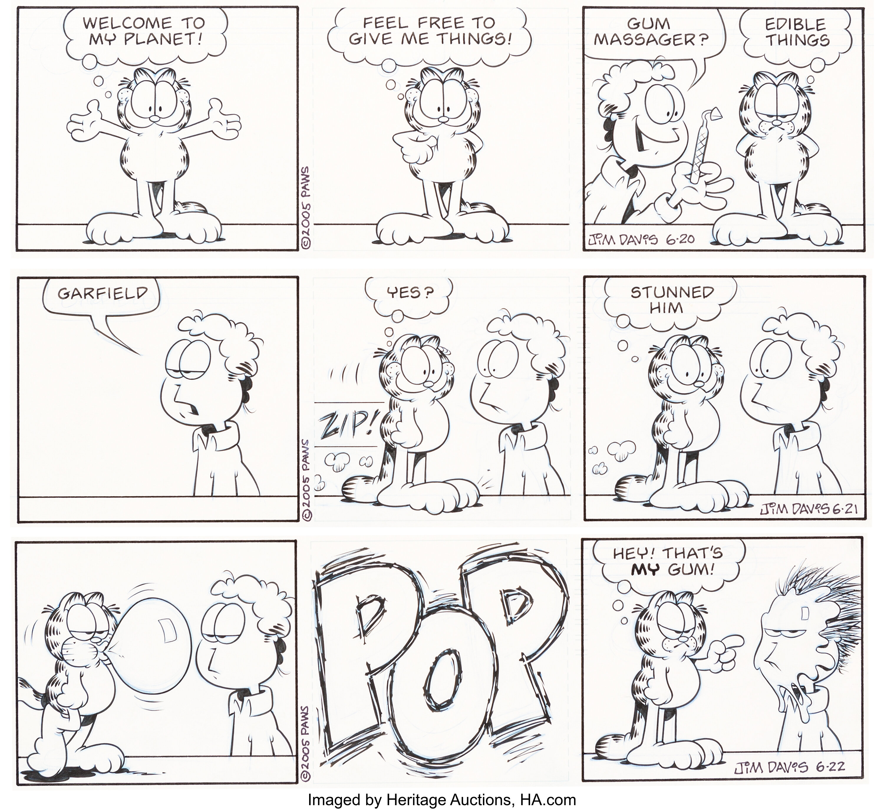 Jim Davis Garfield Consecutive Daily C…
