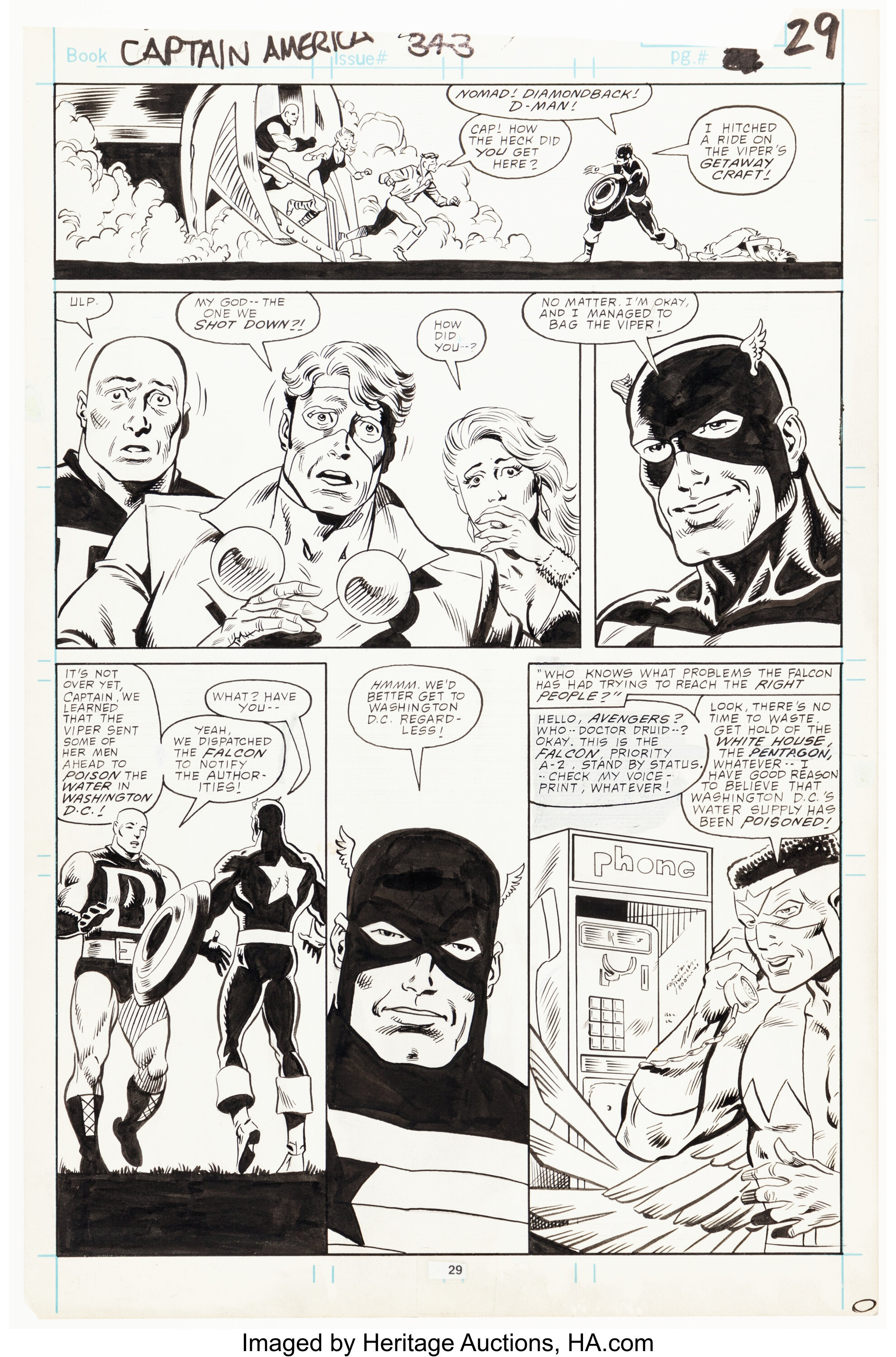 Kieron Dwyer And Al Milgrom Captain America 343 Story Page 21 Lot 47058 Heritage Auctions 5995
