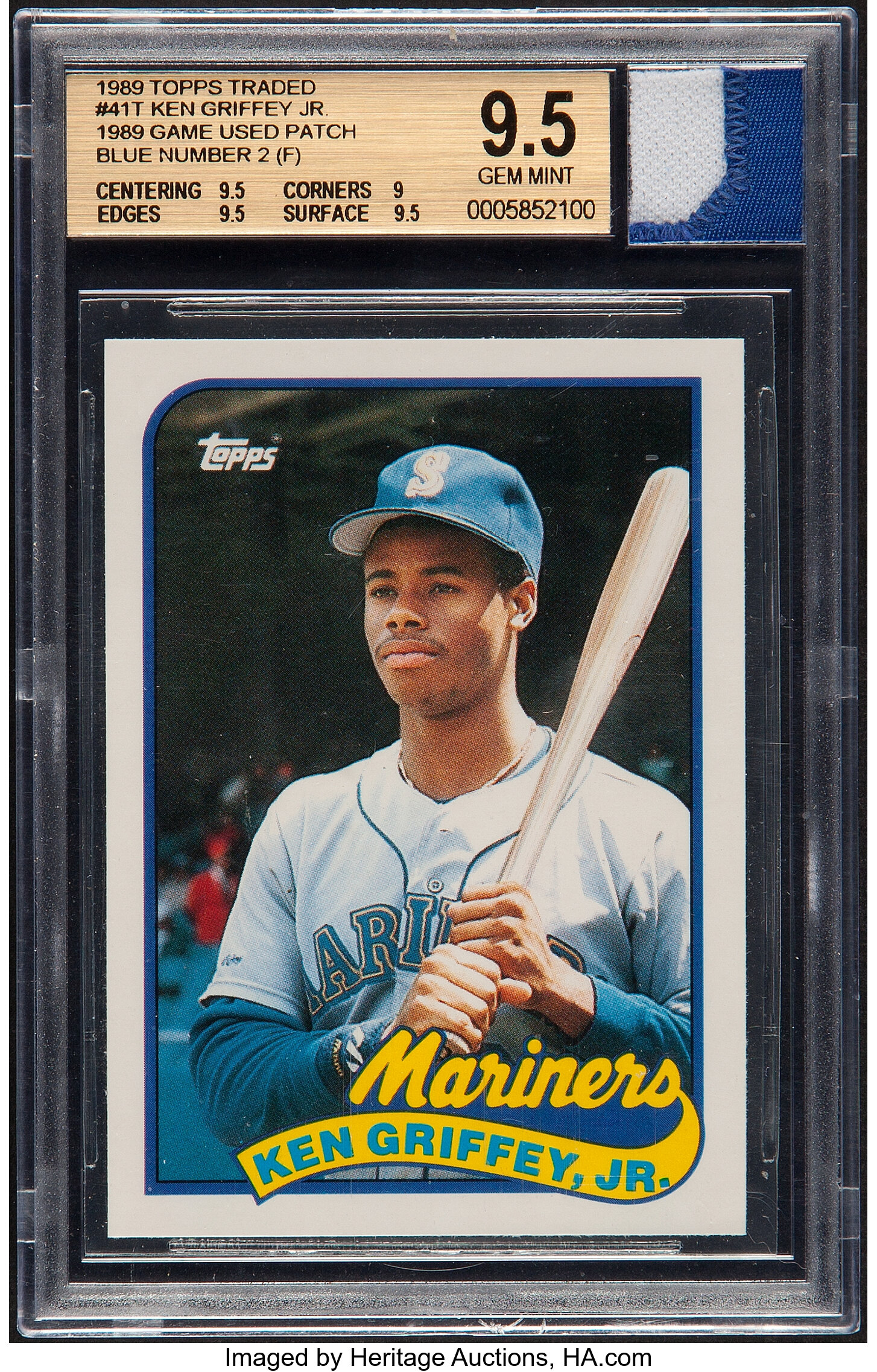 1989 Topps Traded Ken Griffey Jr. (With Swatch of 1989 Game-Used, Lot  #45133