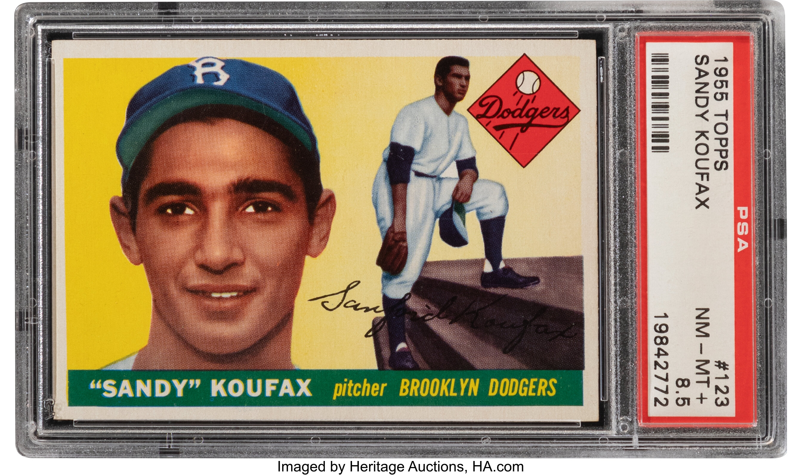 1959 SANDY KOUFAX Topps Trading Card-HALL OF FAME-DODGERS-PSA 4