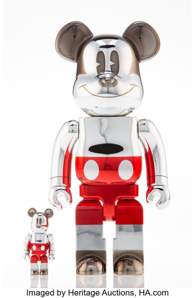 BE@RBRICK X Hajime Sorayama X Disney. Mickey 400% and 100% Version