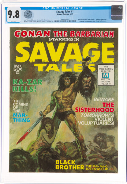 Magazines:Adventure, Savage Tales #1 (Marvel, 1971) CGC NM/MT 9.8 White pages....