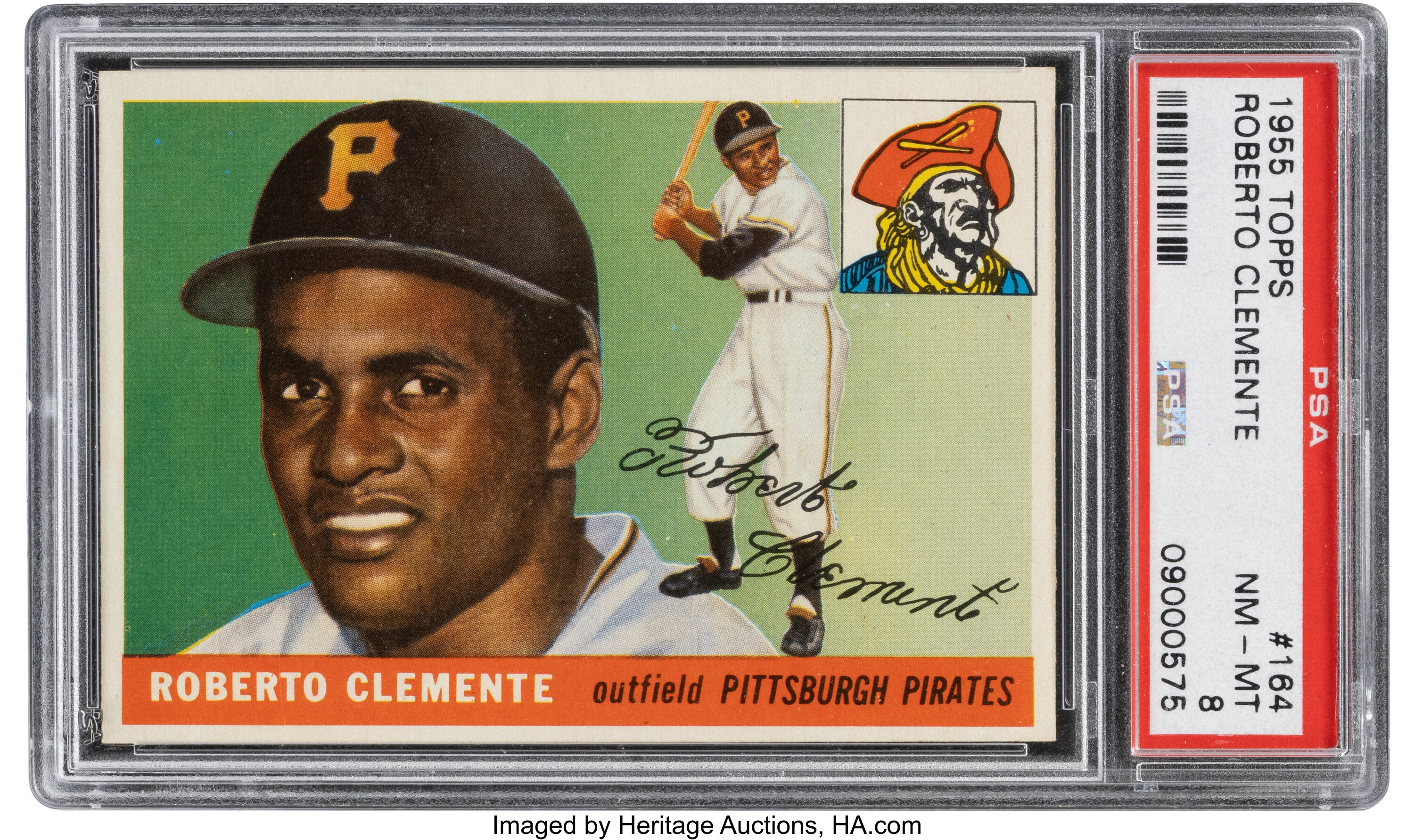 Auction or Sell a 1955 Topps Roberto Clemente #164 PSA 8 Baseball Card