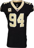 NFL Auction STS Saints Demario Davis Game Used Jersey Game Date W