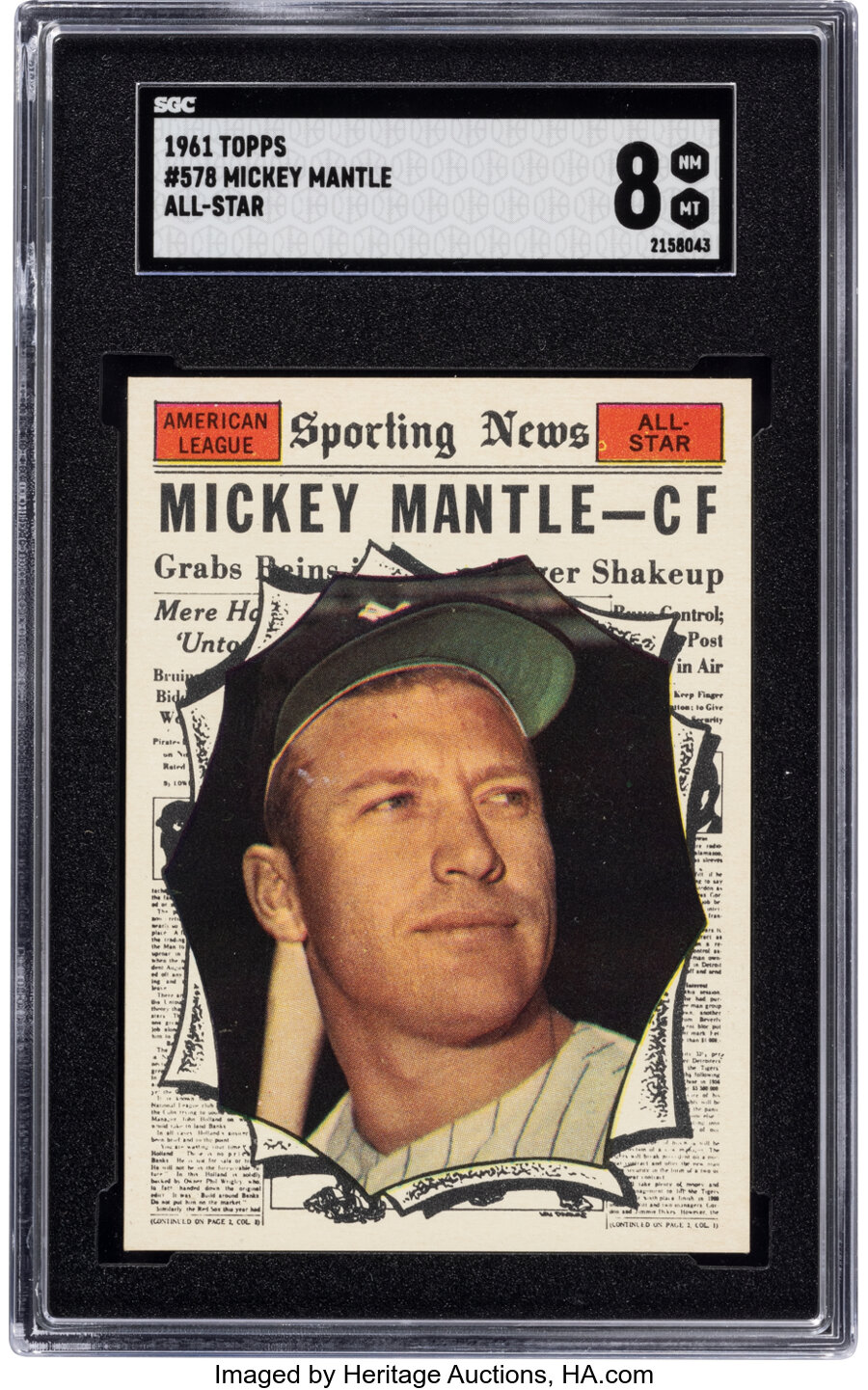 1961 Topps Mickey Mantle (All Star) #578 SGC NM/MT 8