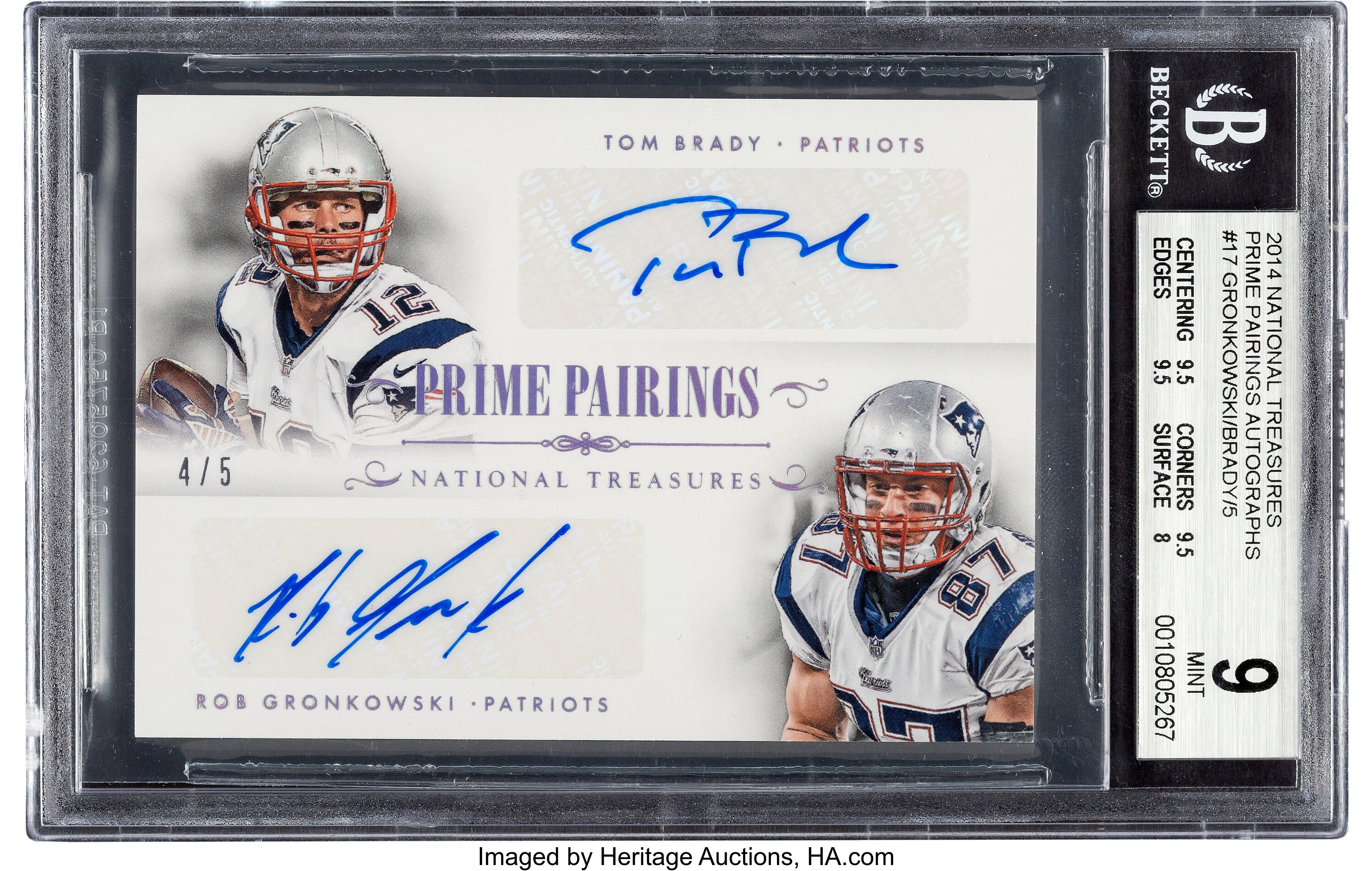 Tom Brady 2021 Panini Donruss Football Card #2 BGS 9.5 Gem Mint