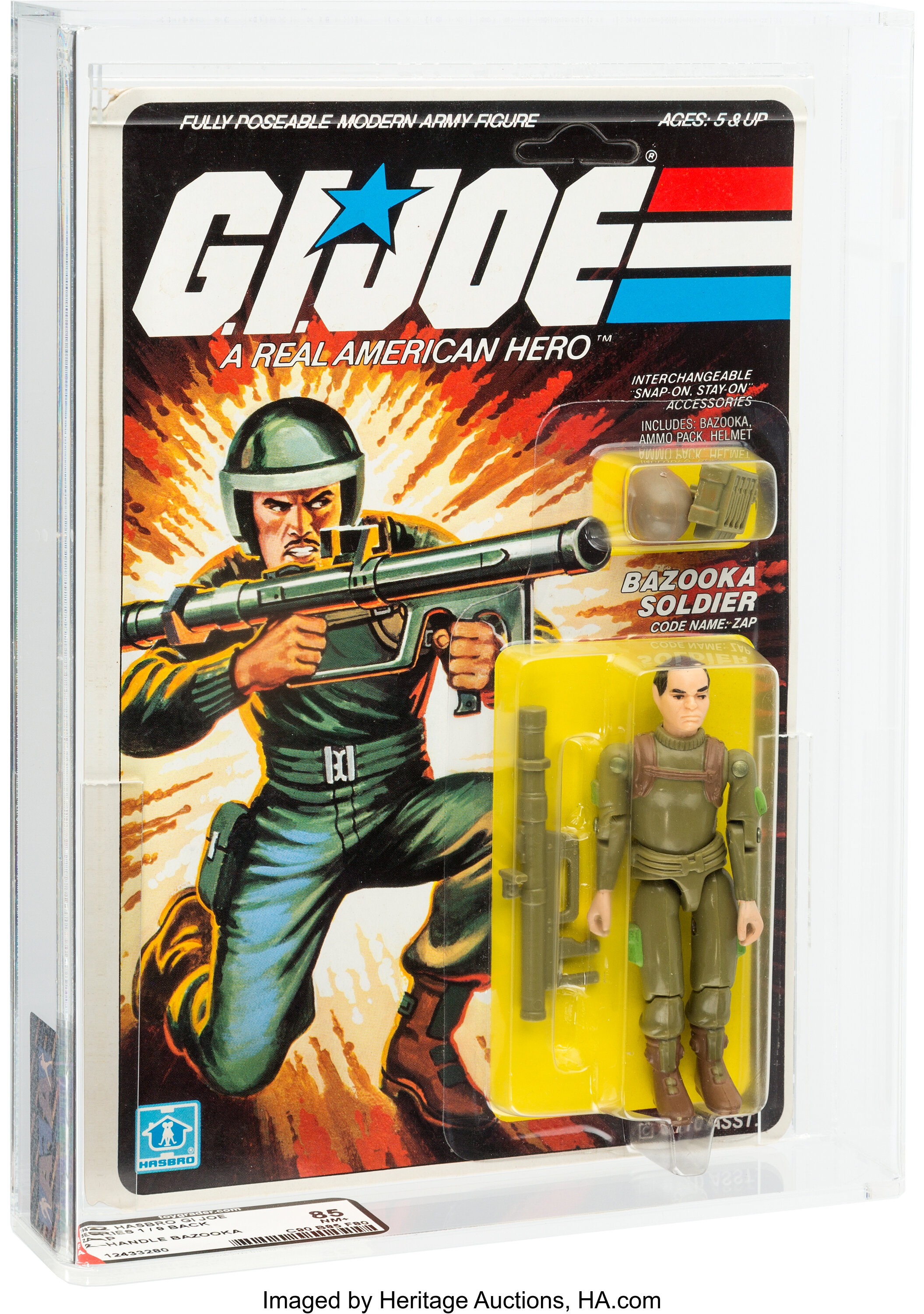 G.I. Joe Series 1 Bazooka Soldier: Codename Zap 9 Back Final | Lot