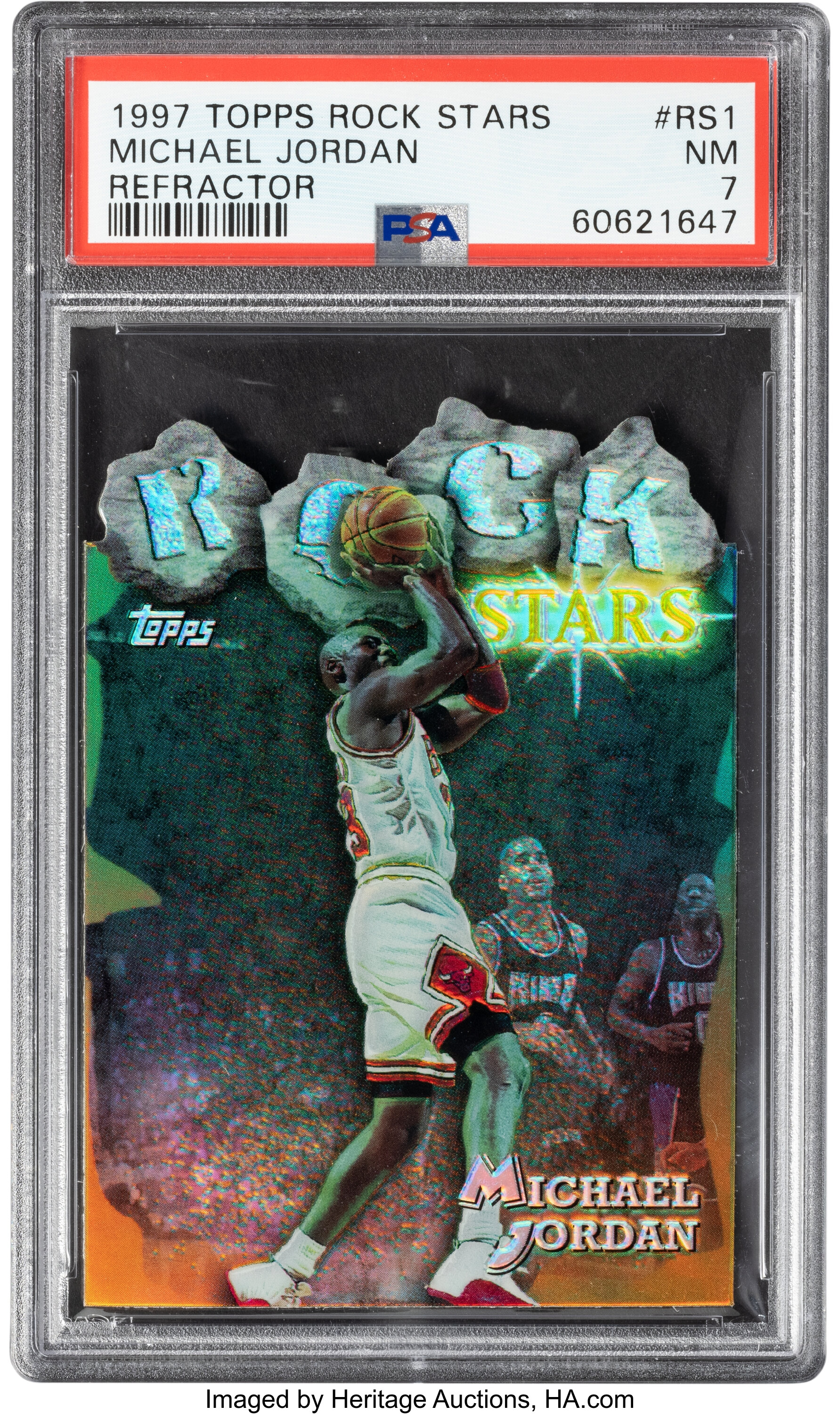 1997 Topps Rock Stars Michael Jordan (Refractor) #RS1 PSA NM 7